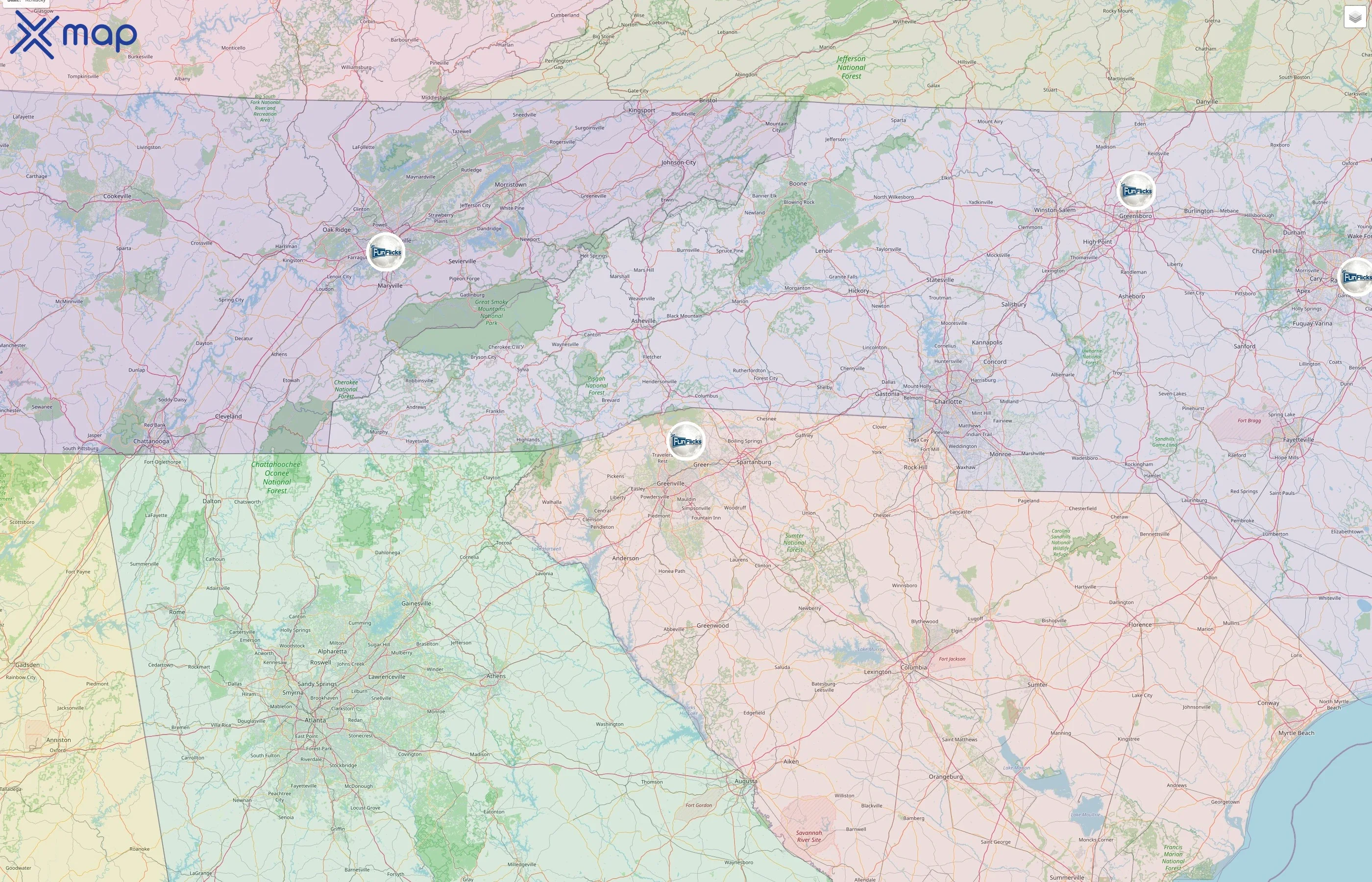 FunFlicks street hotspots