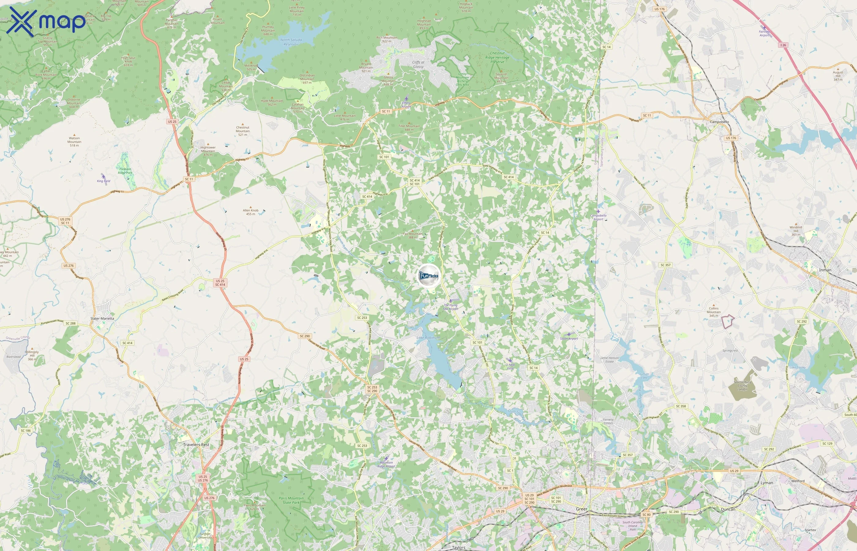 FunFlicks area coverage