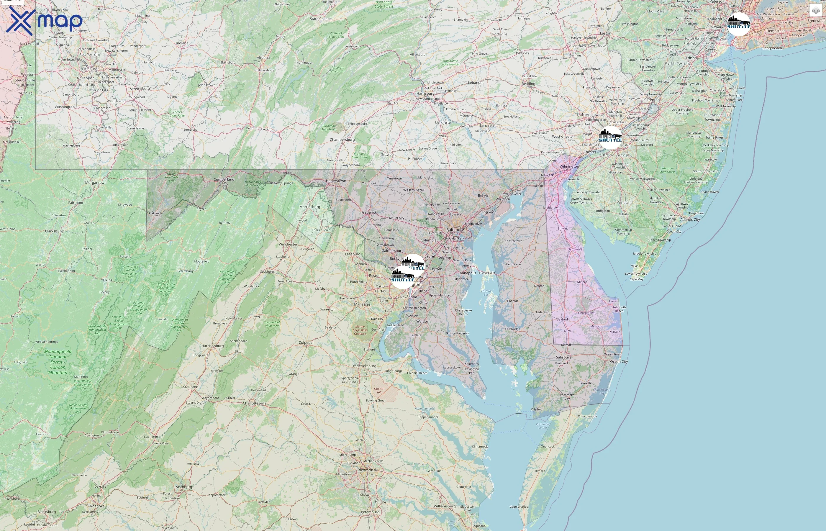 Metropolitan Shuttle street hotspots