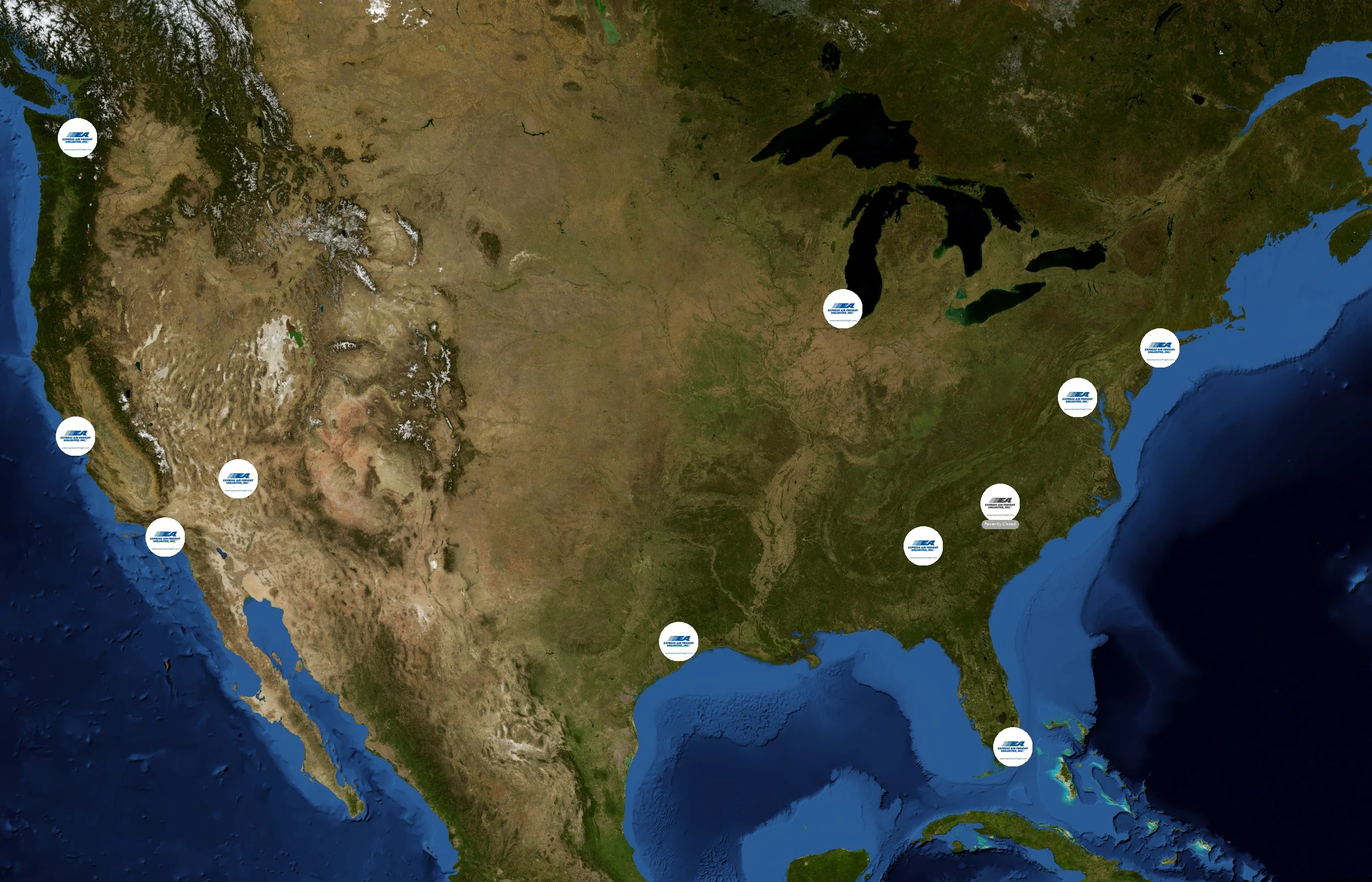 Express Air Freight state distribution