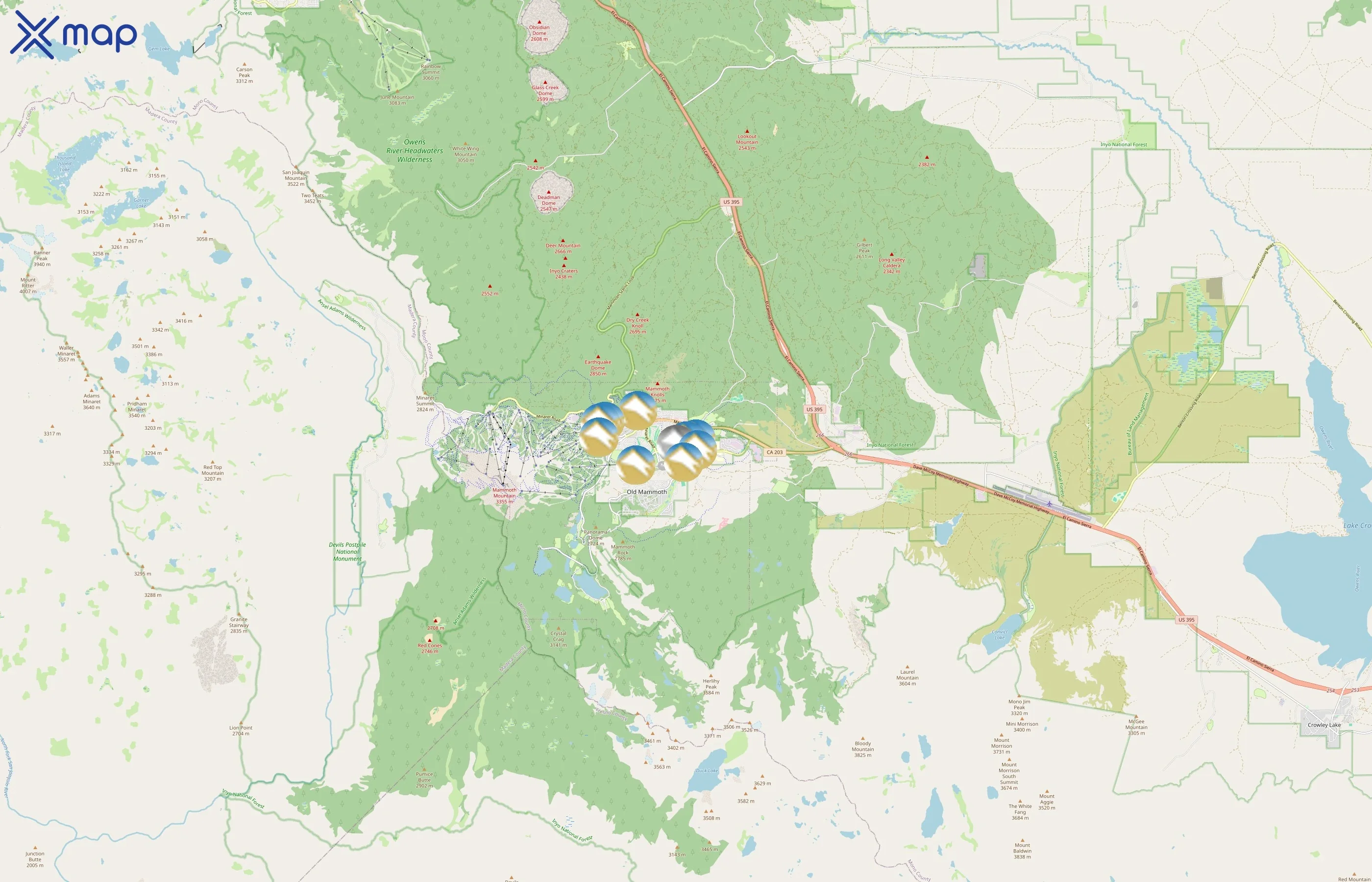 Mammoth Sierra area coverage