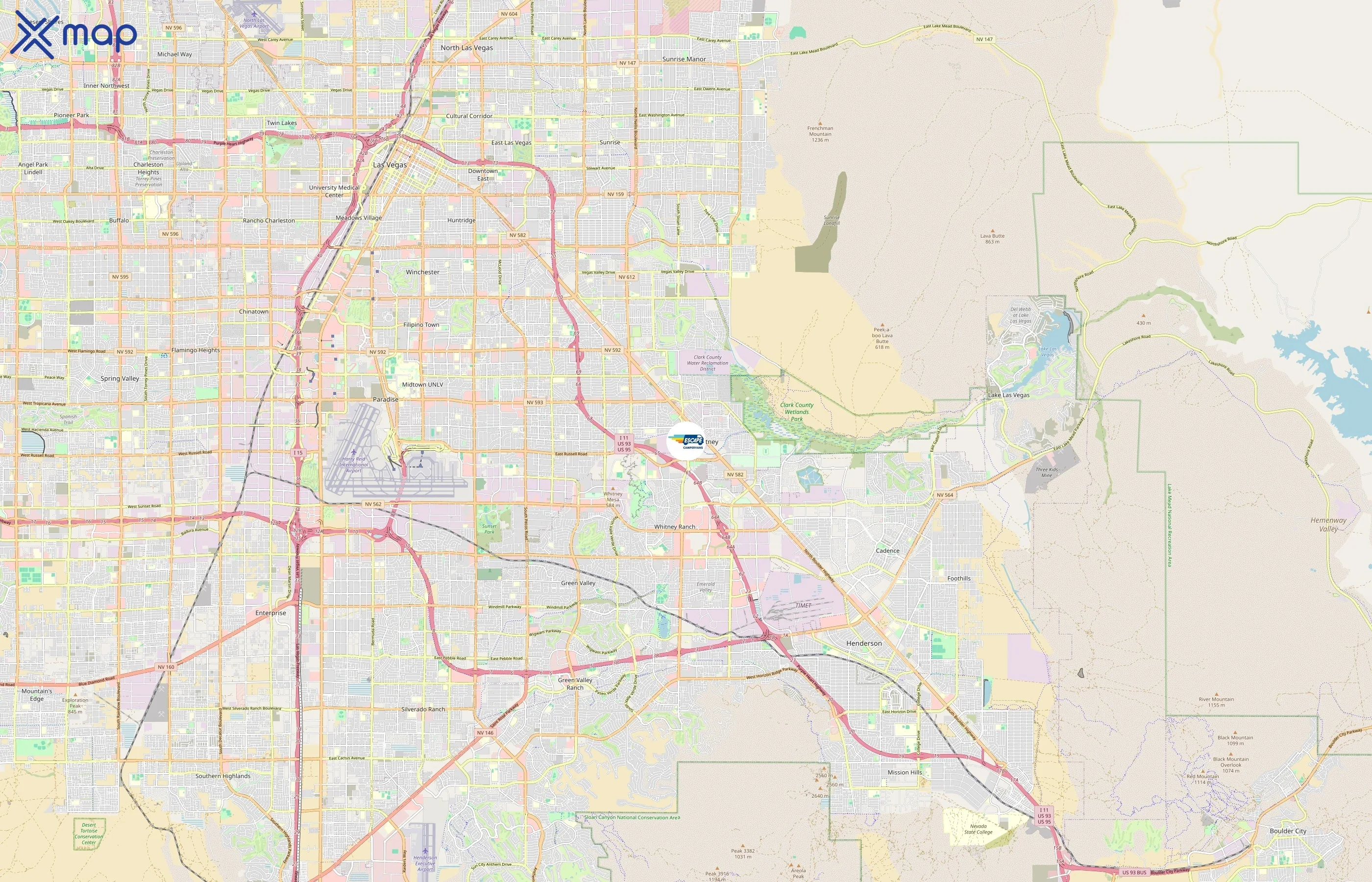 Escape Camper Vans area coverage