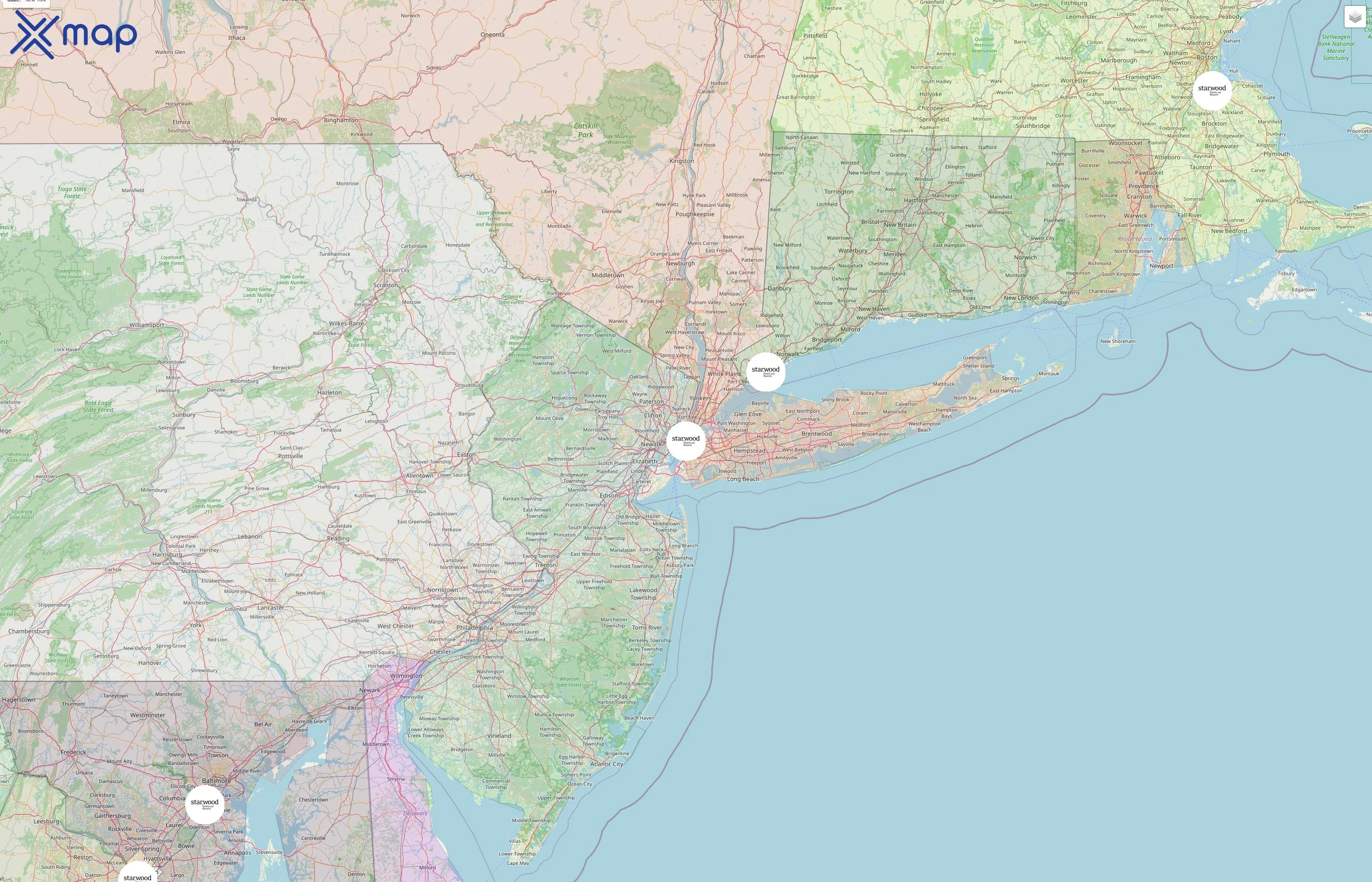 Starwood Hotels & Resorts street hotspots