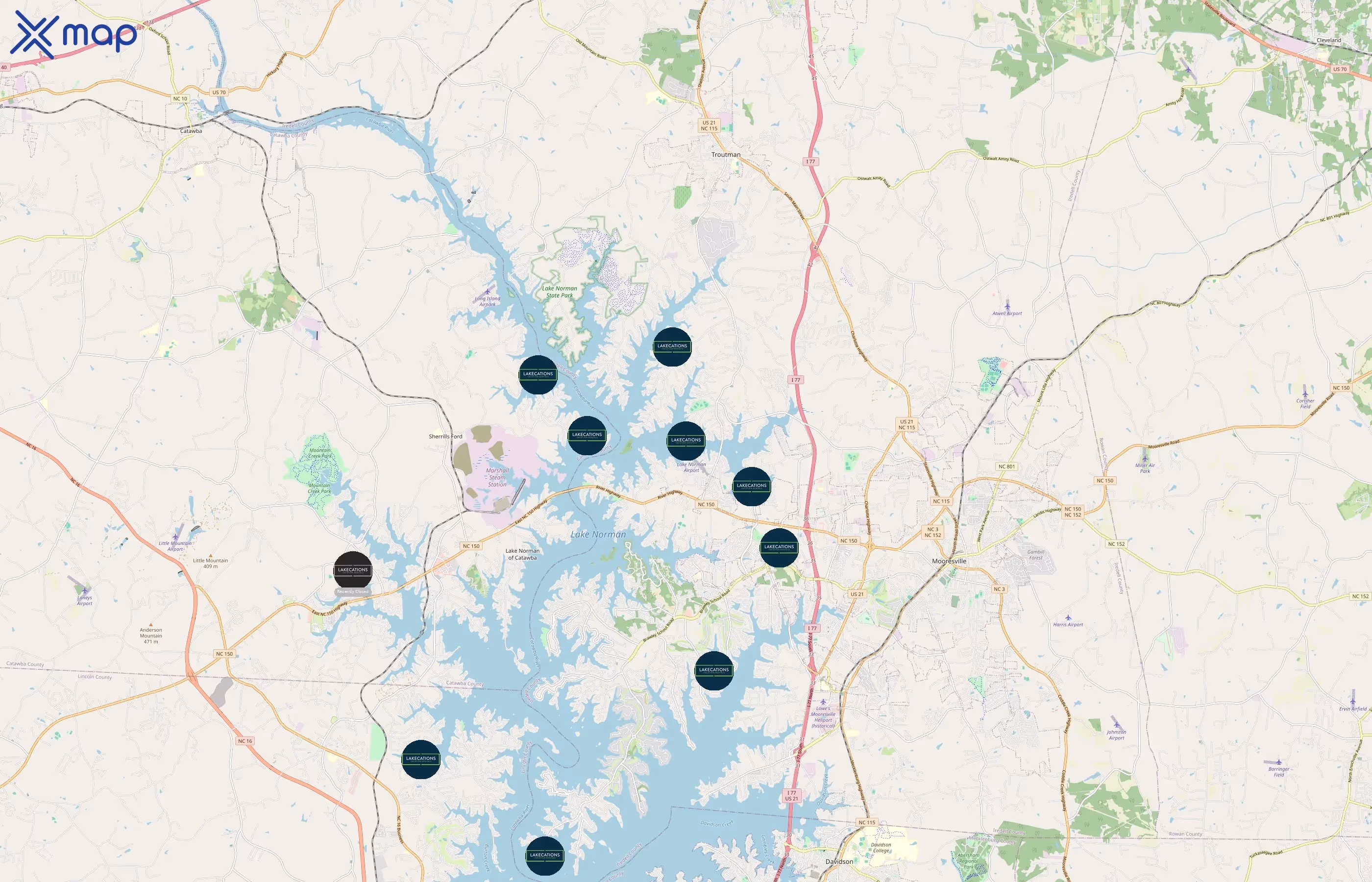 Lakecations area coverage