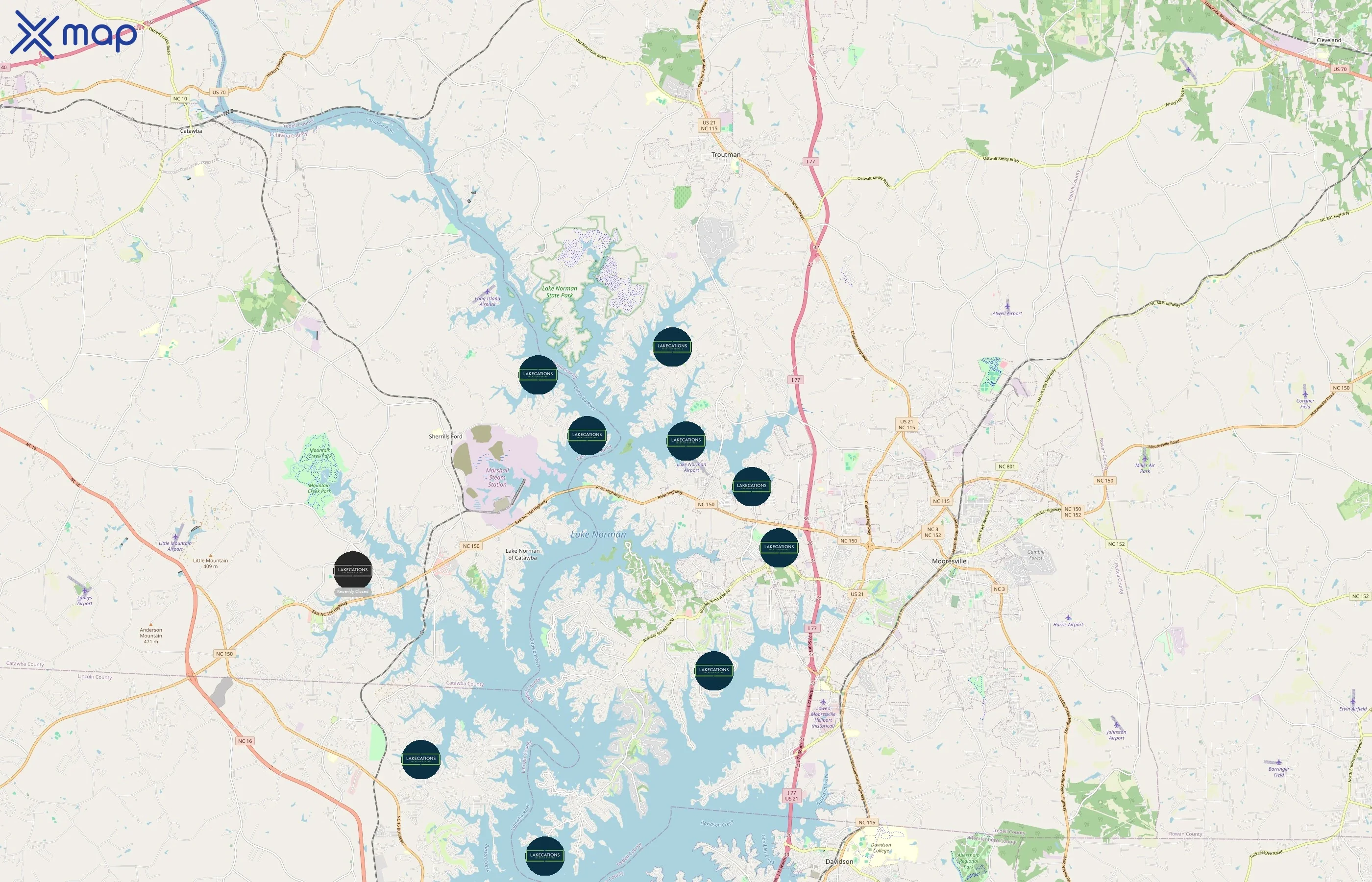 Lakecations area coverage
