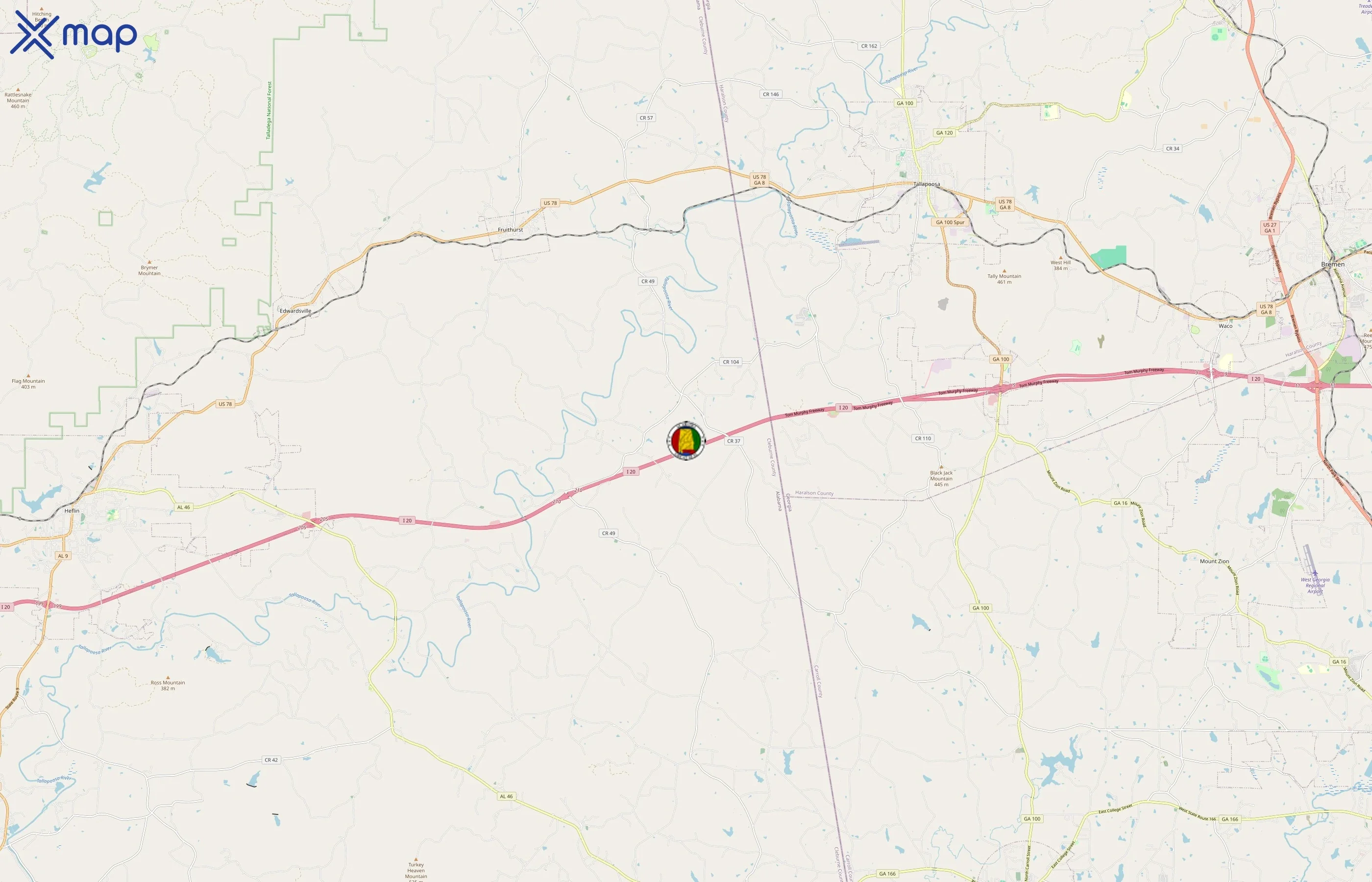 Alabama Tourism Department area coverage