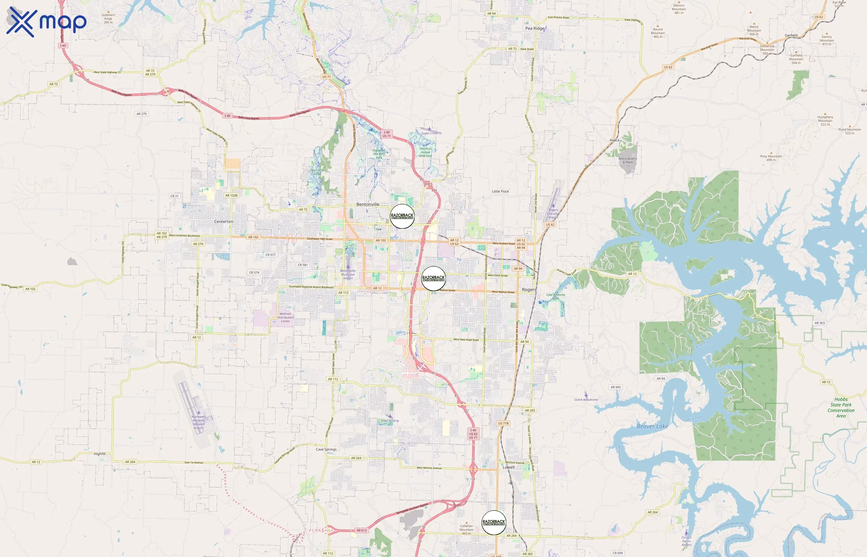 Razorback Moving area coverage