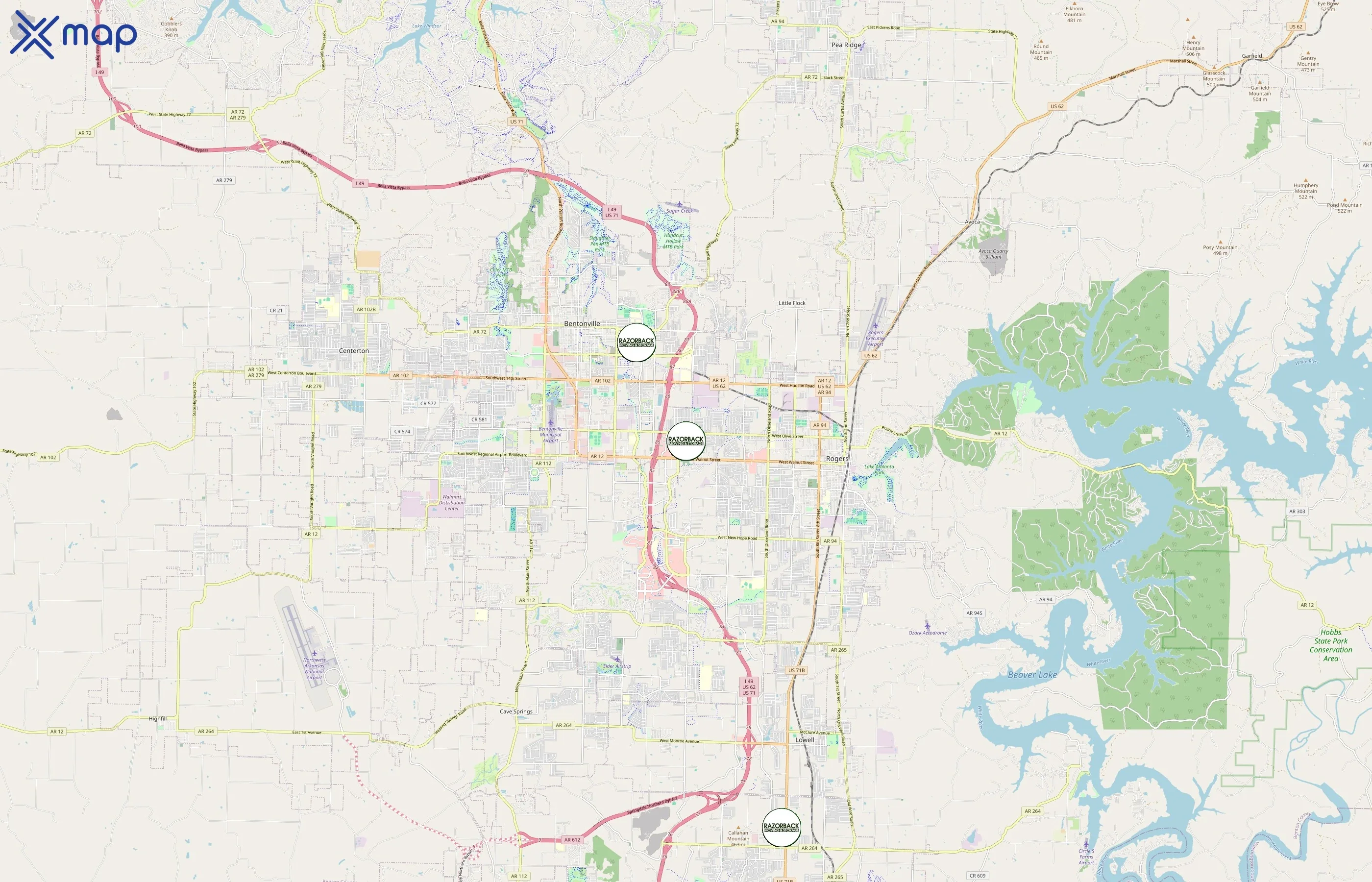 Razorback Moving area coverage