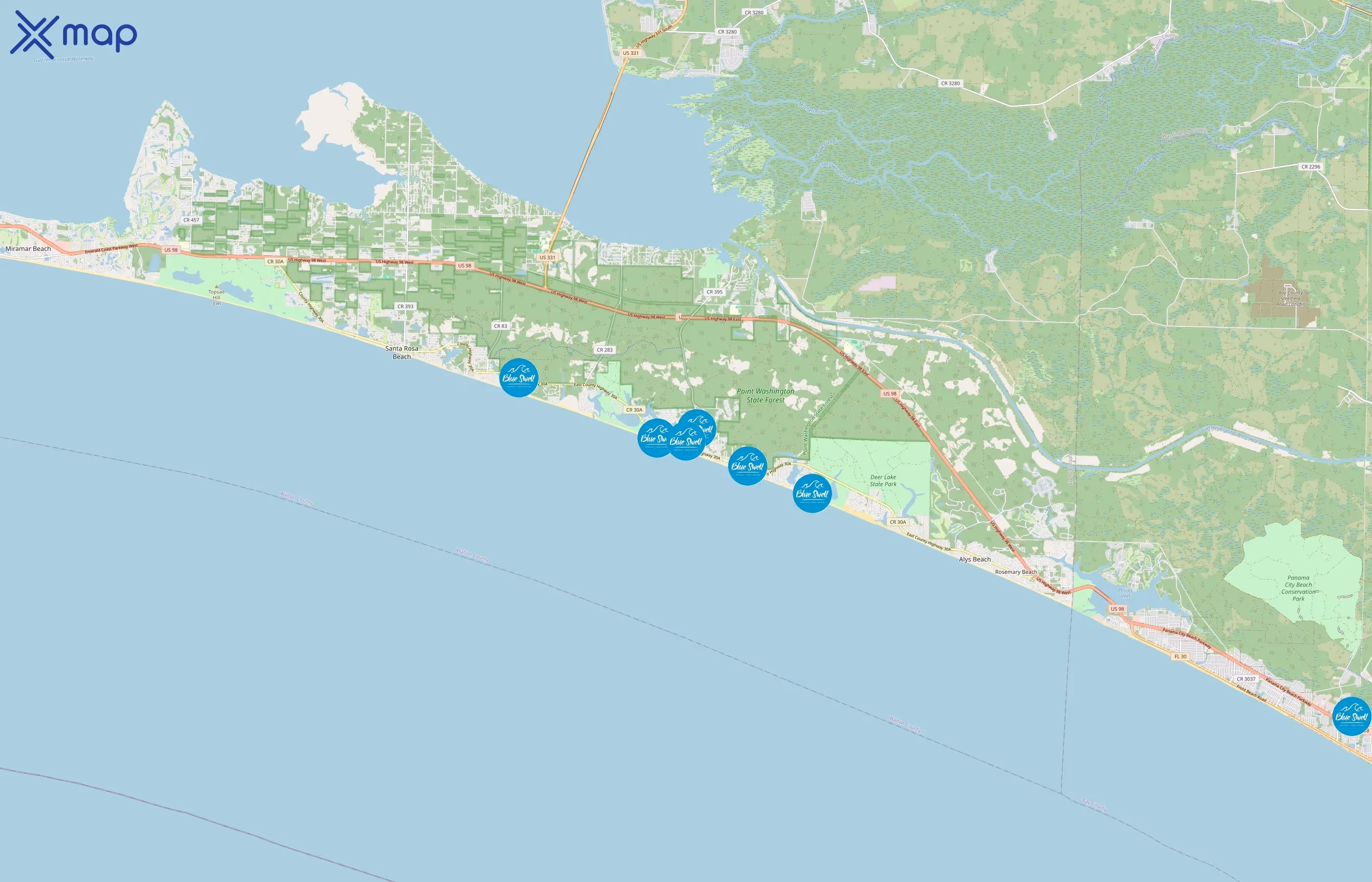 Blue Swell area coverage