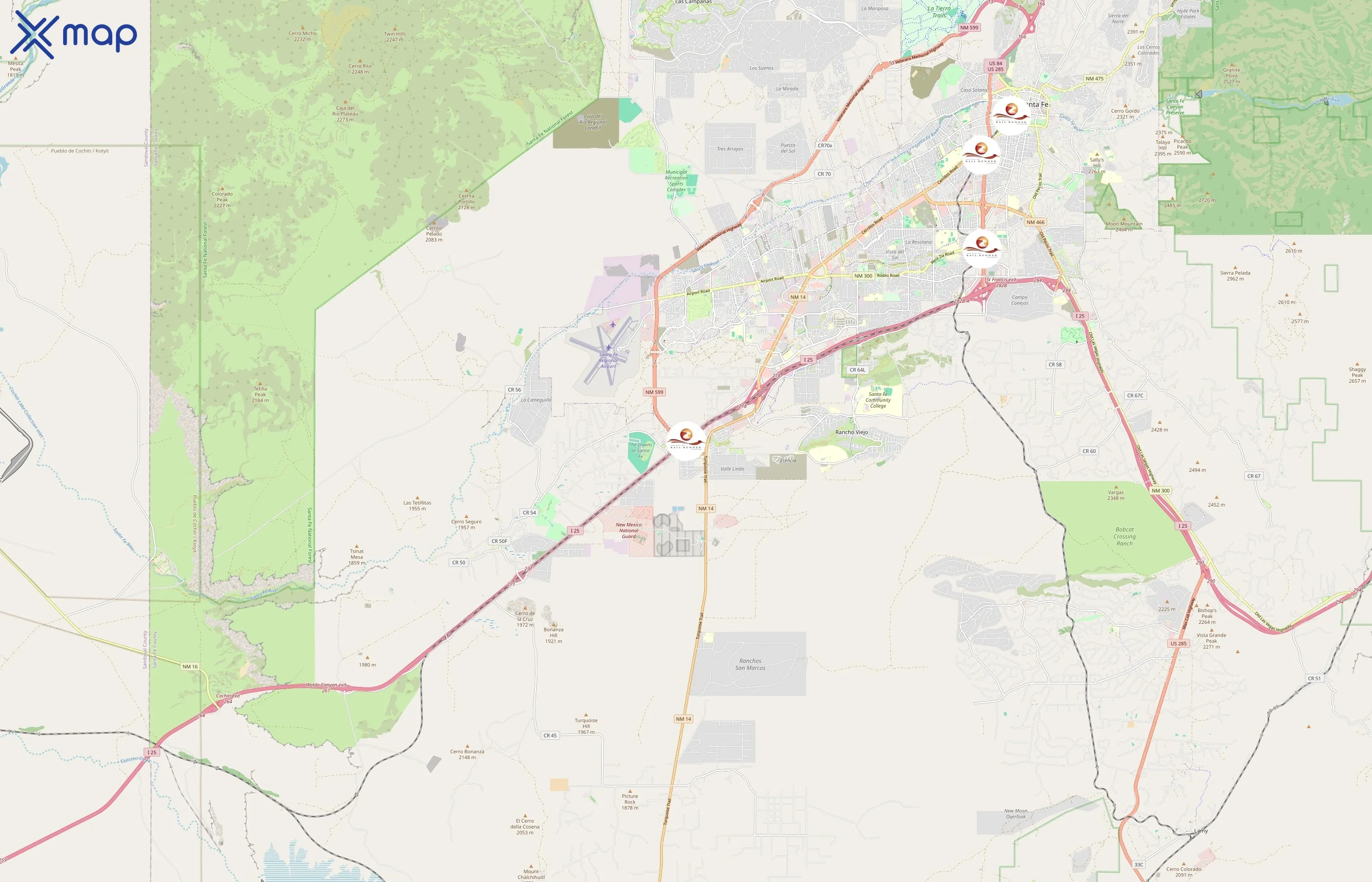 Rio Metro Regional Transit District area coverage