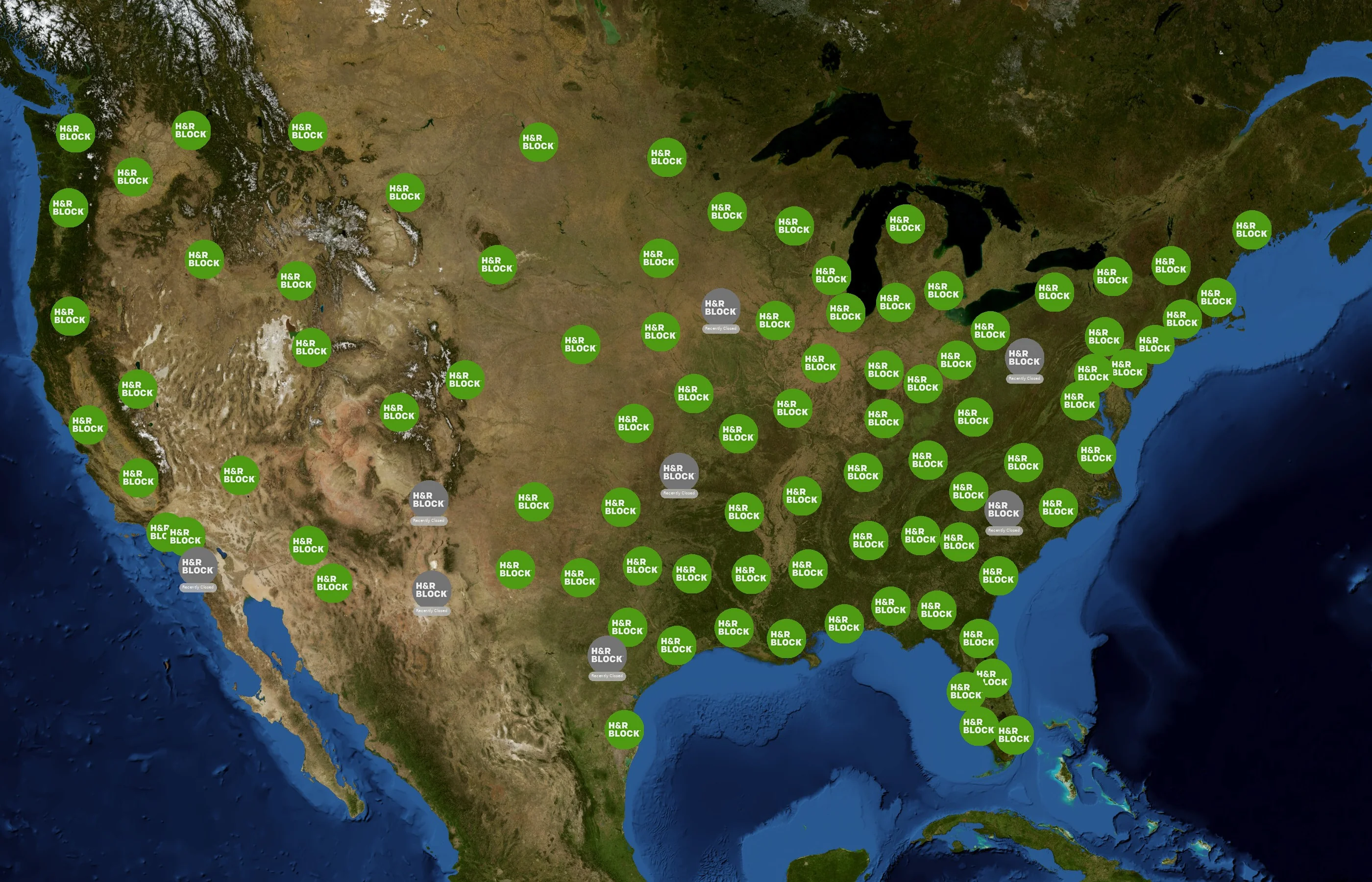 H&R Block state distribution