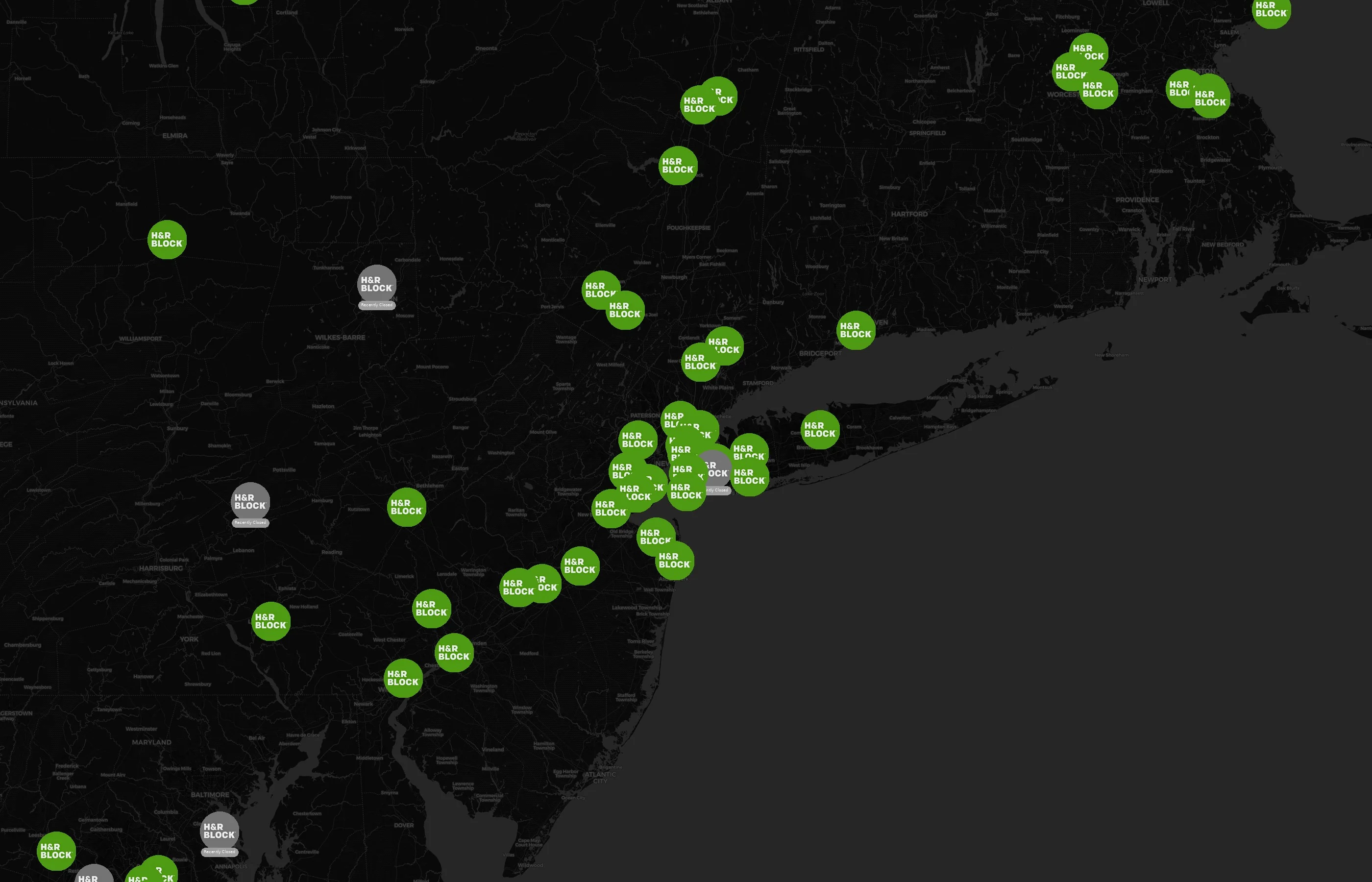 H&R Block city distribution
