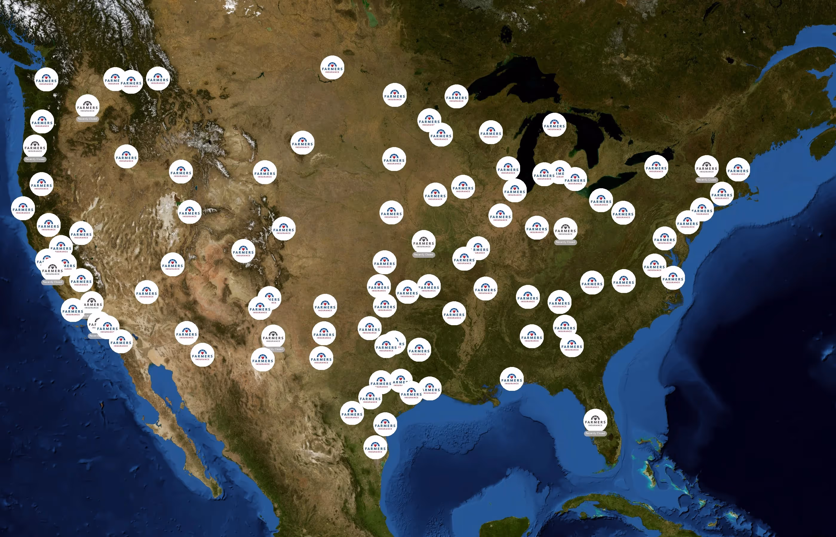 Farmers Insurance state distribution