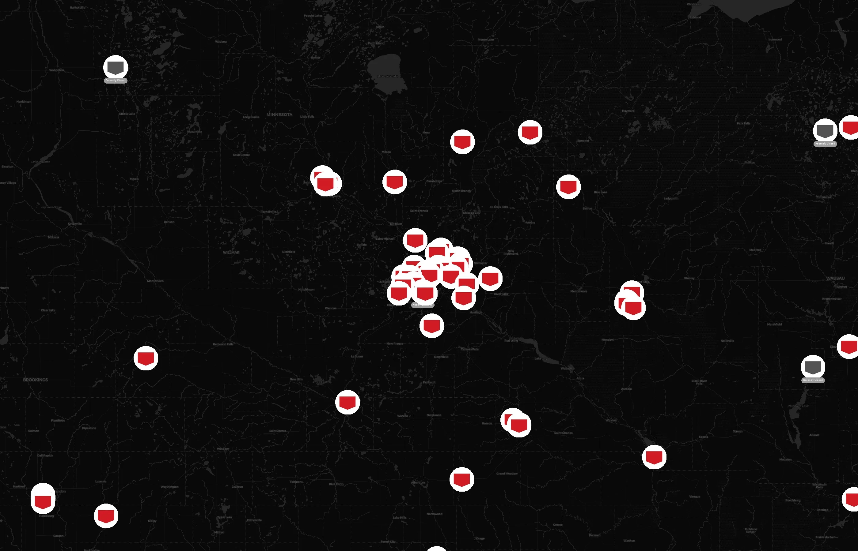 U.S. Bank city distribution
