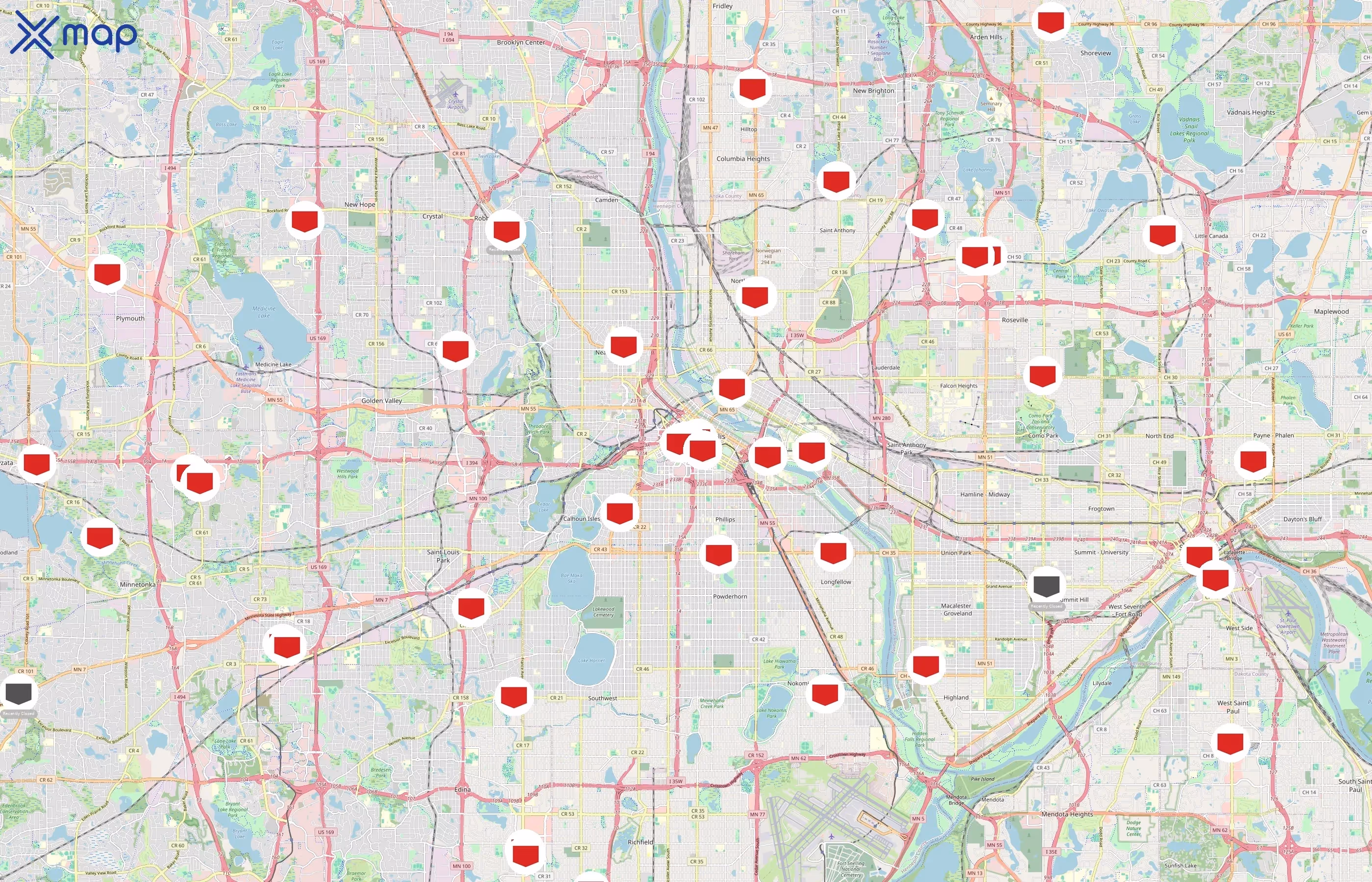 U.S. Bank area coverage