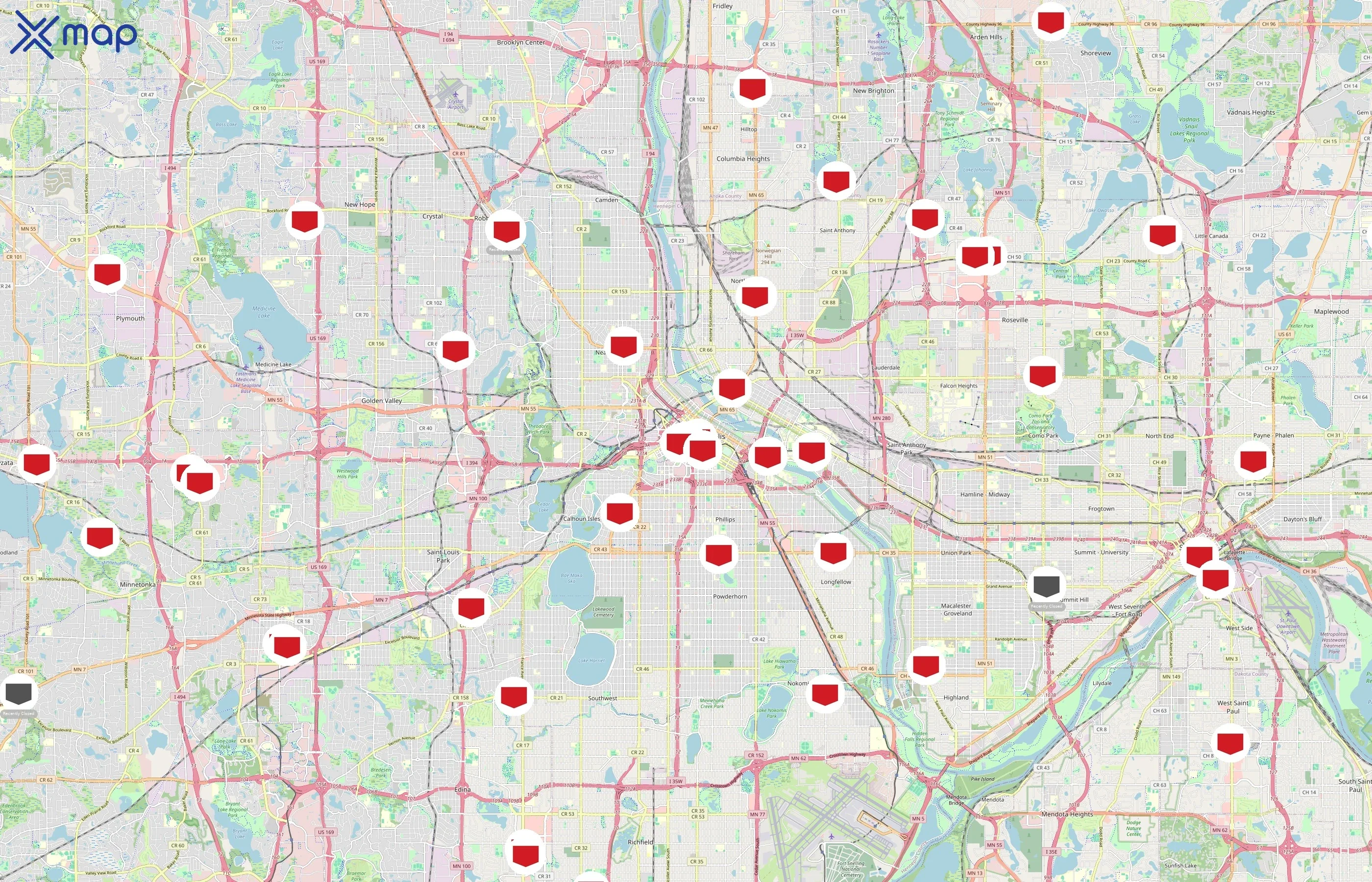U.S. Bank area coverage
