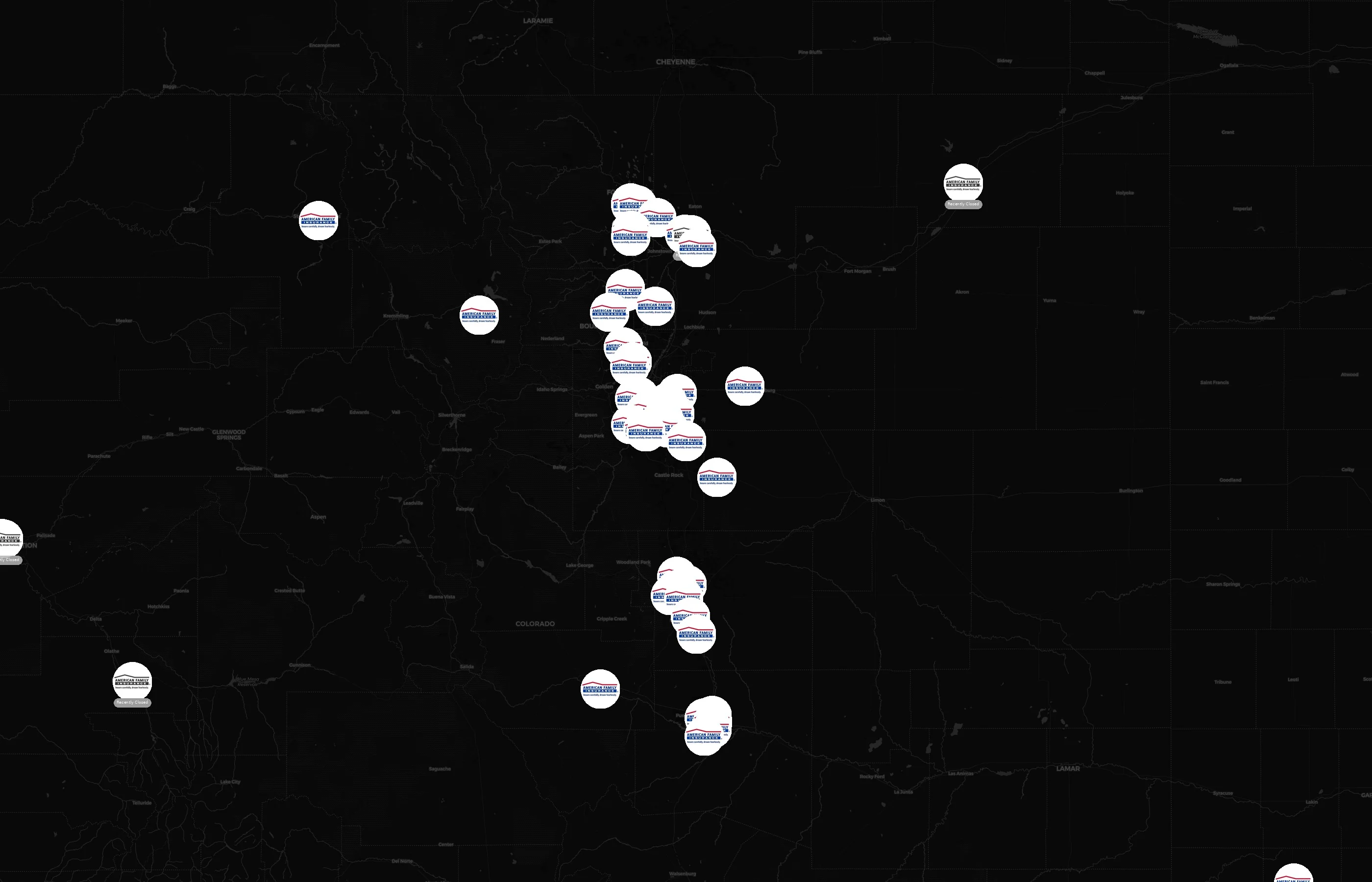 American Family Insurance city distribution