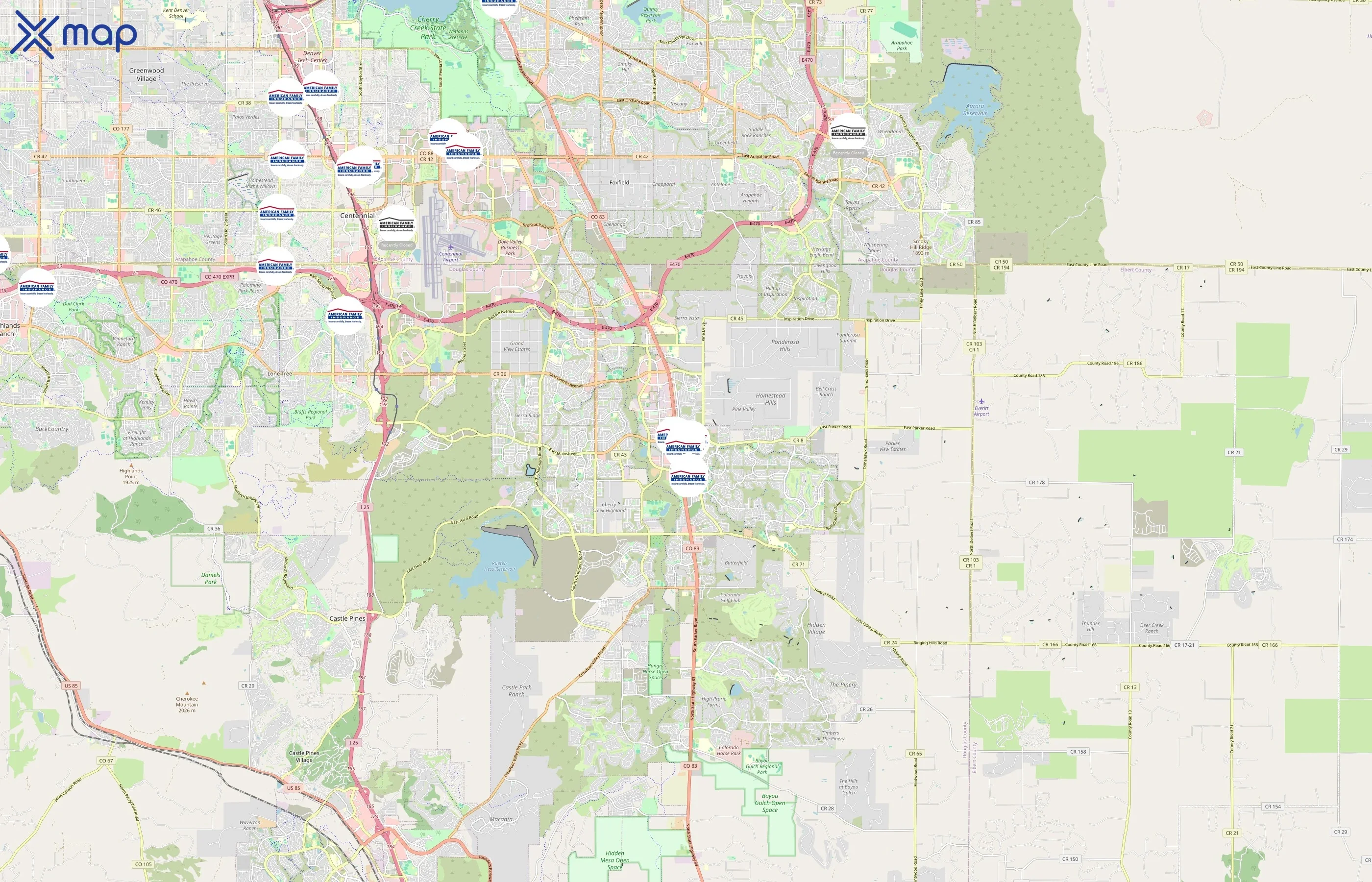 American Family Insurance area coverage