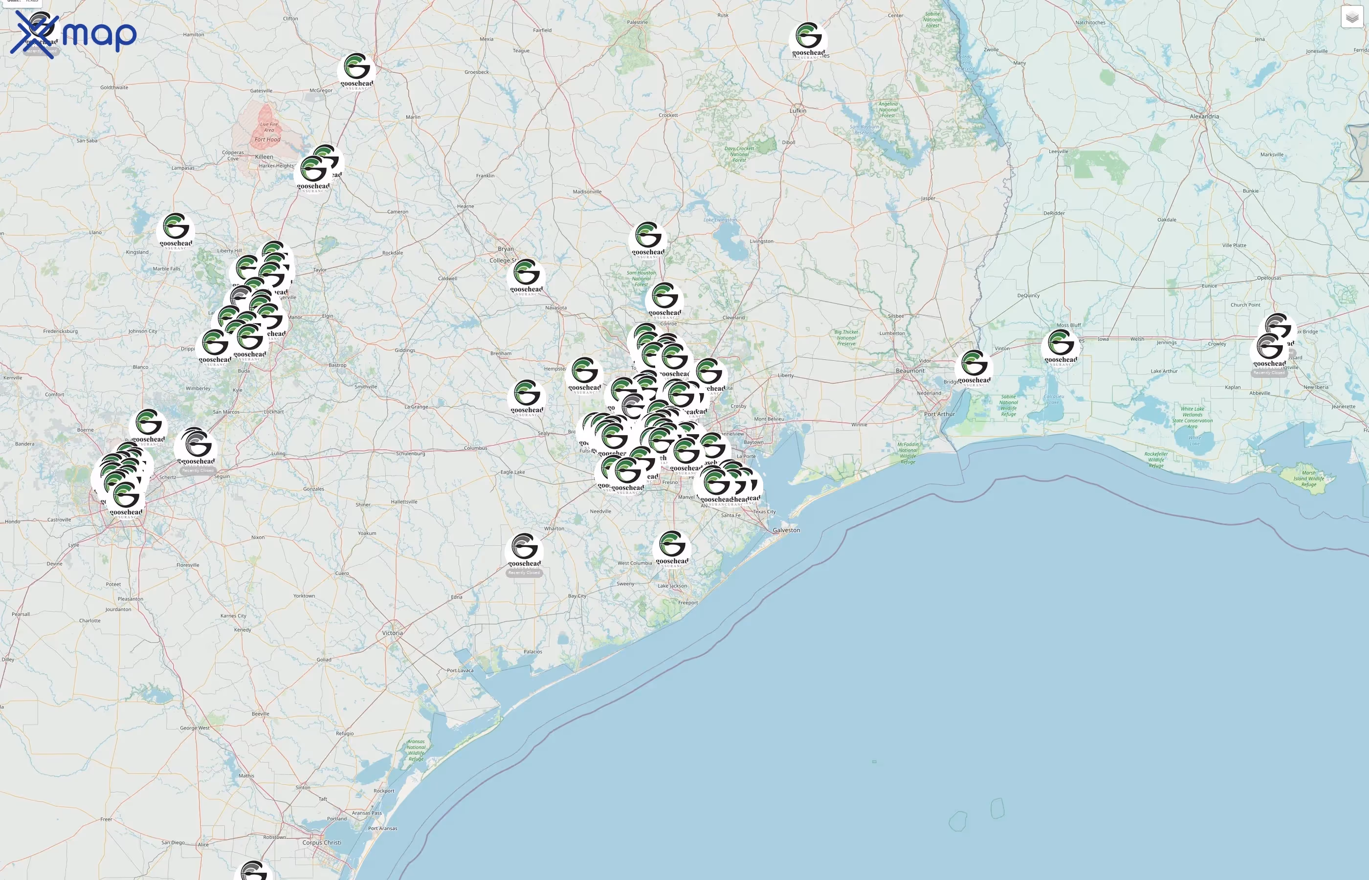 Goosehead Insurance street hotspots