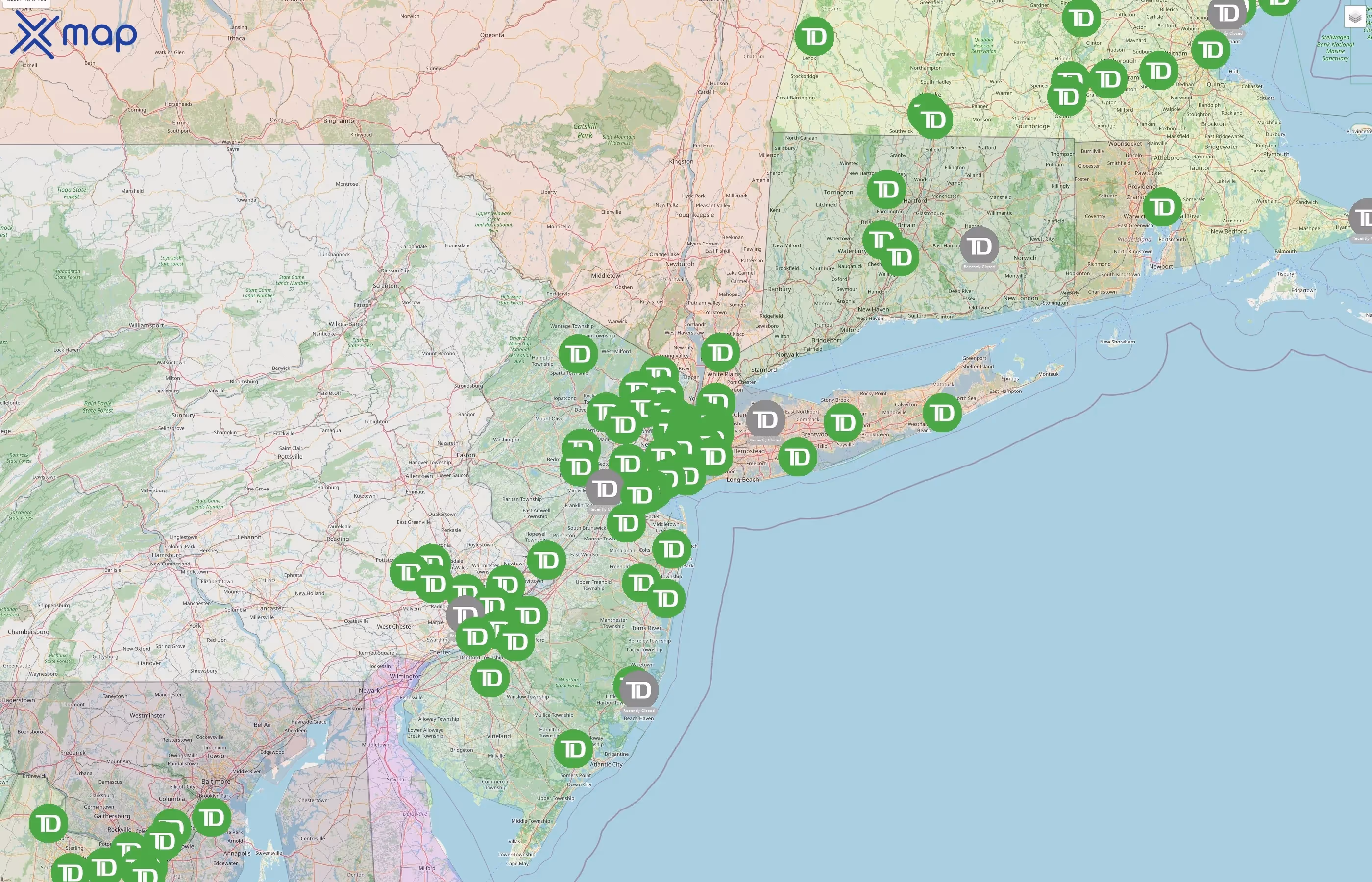 TD Bank street hotspots