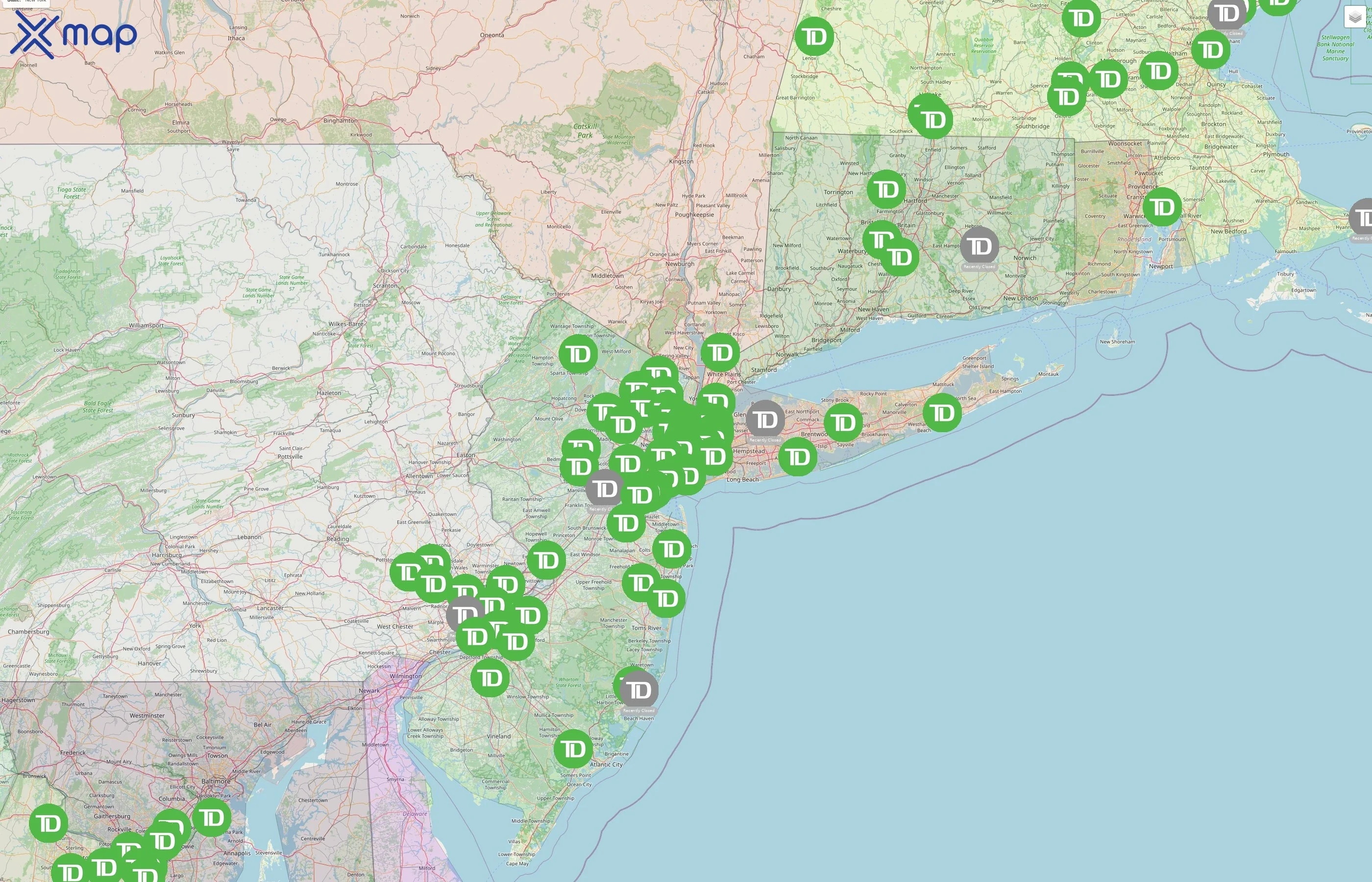 TD Bank street hotspots