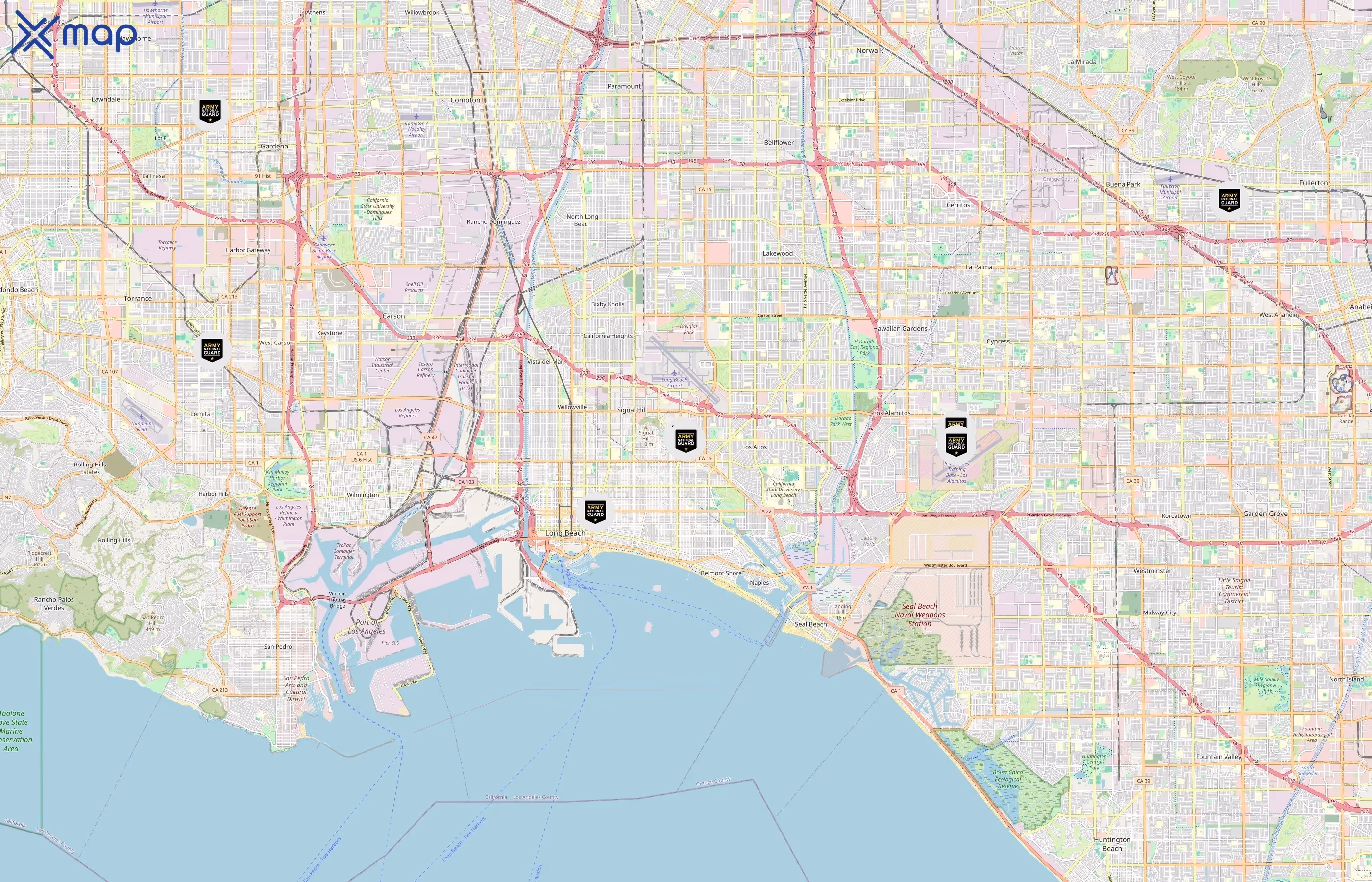 Army National Guard area coverage