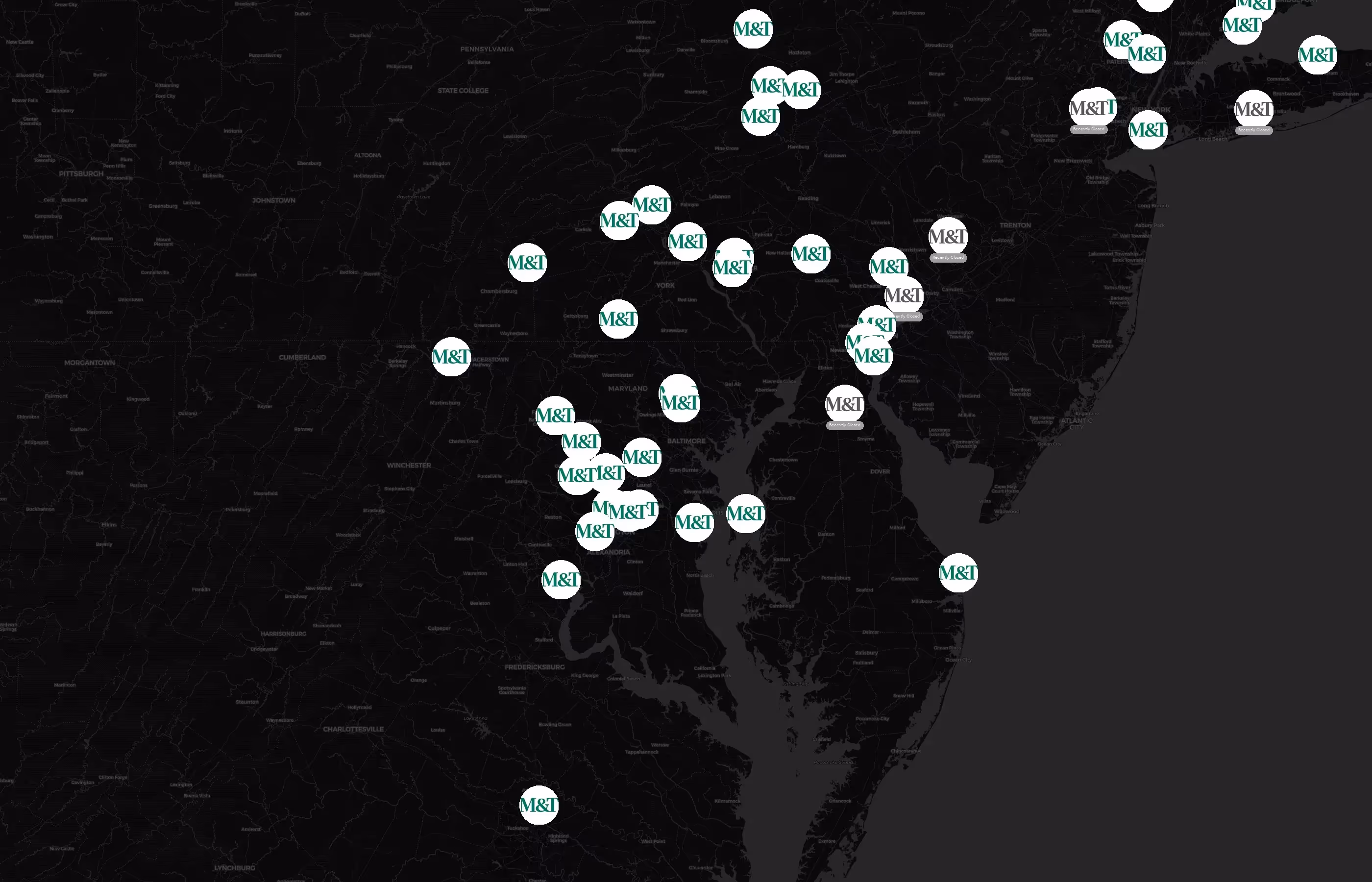 M&T Bank city distribution