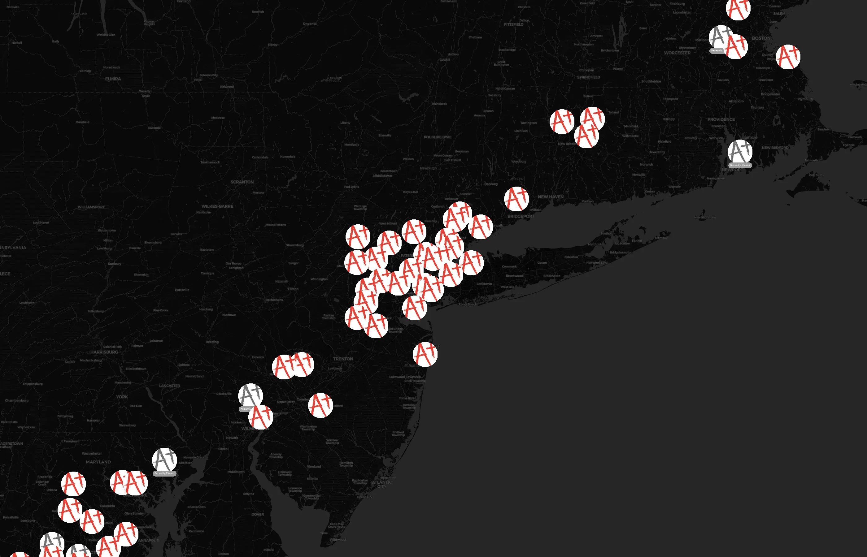 Mathnasium city distribution