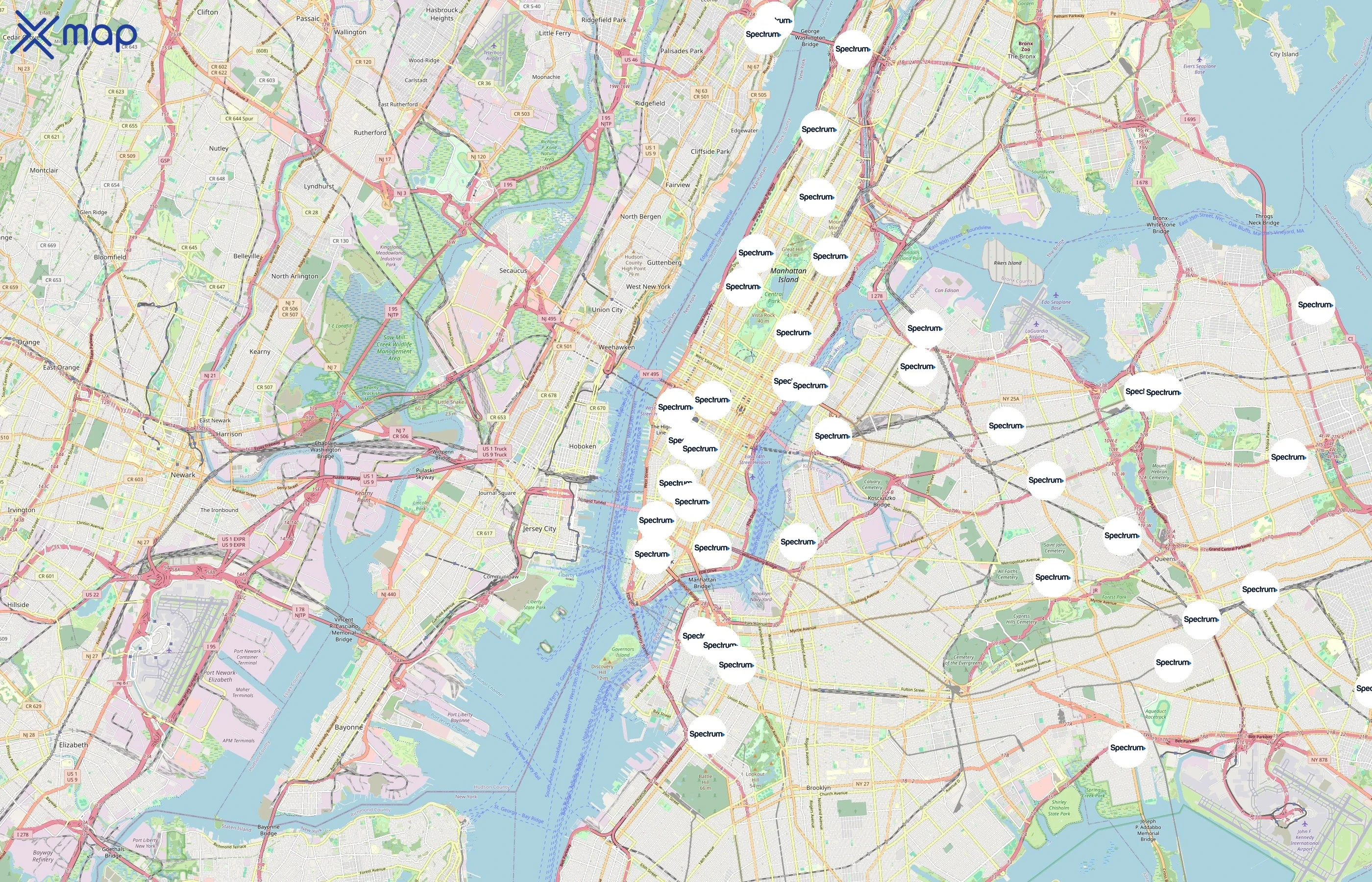 Spectrum area coverage
