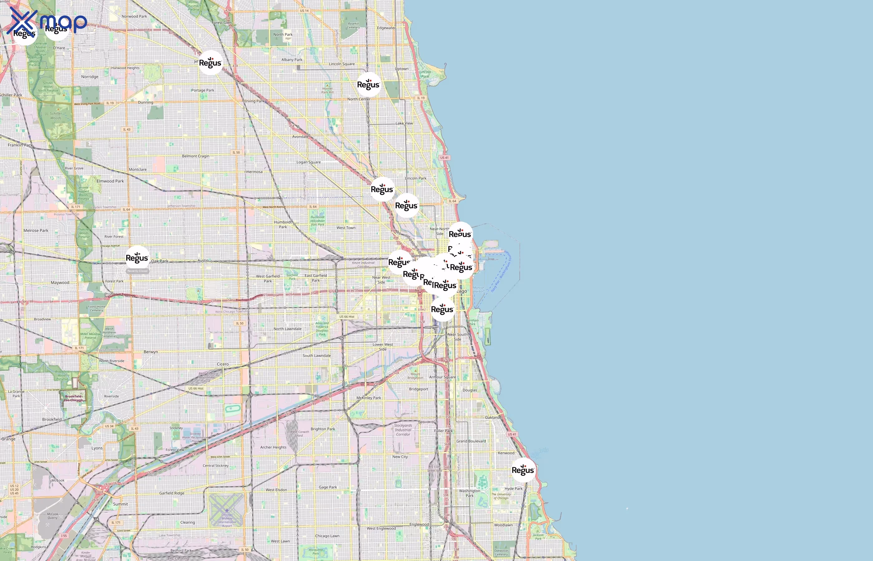 Regus area coverage