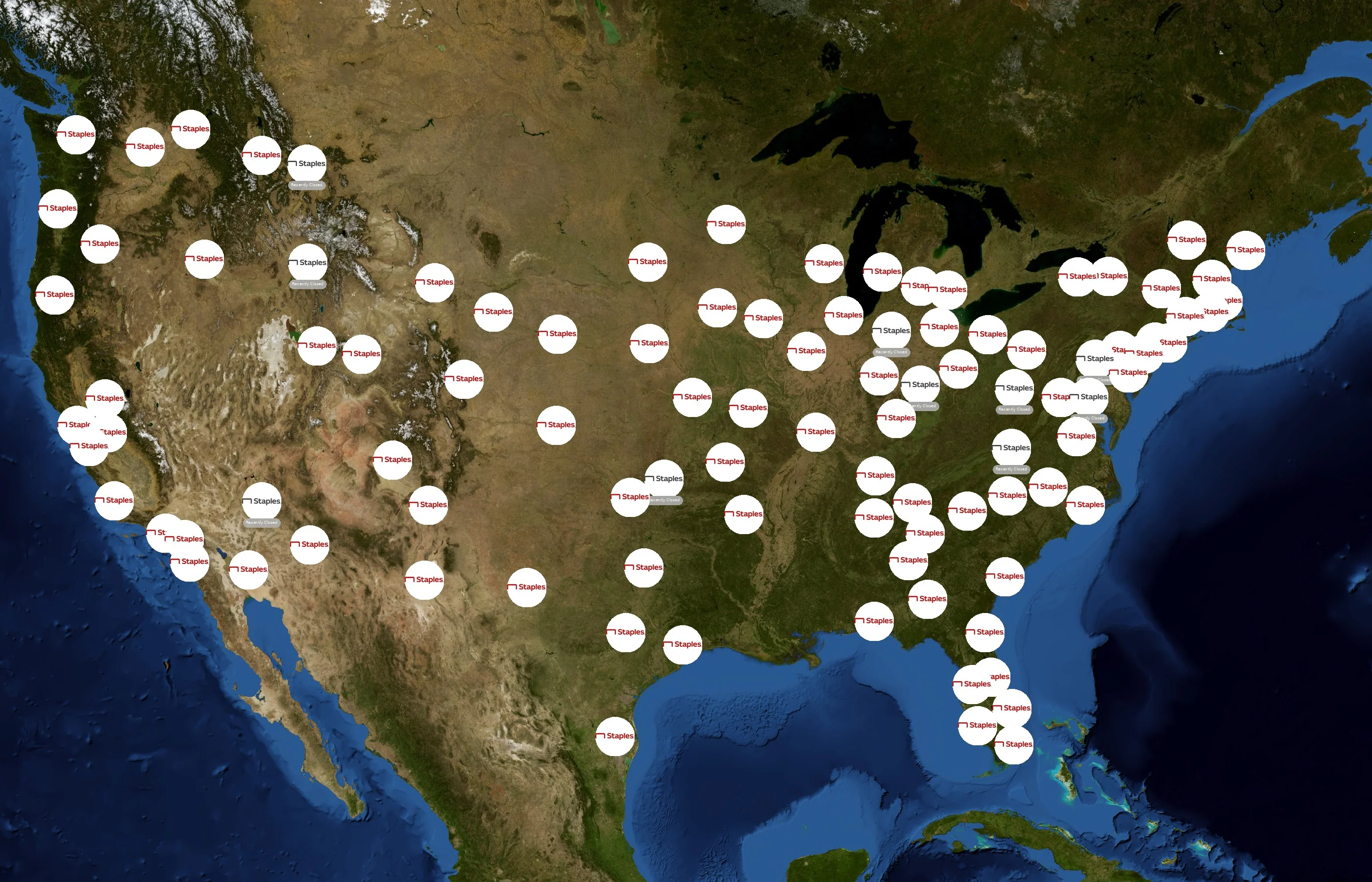Staples state distribution