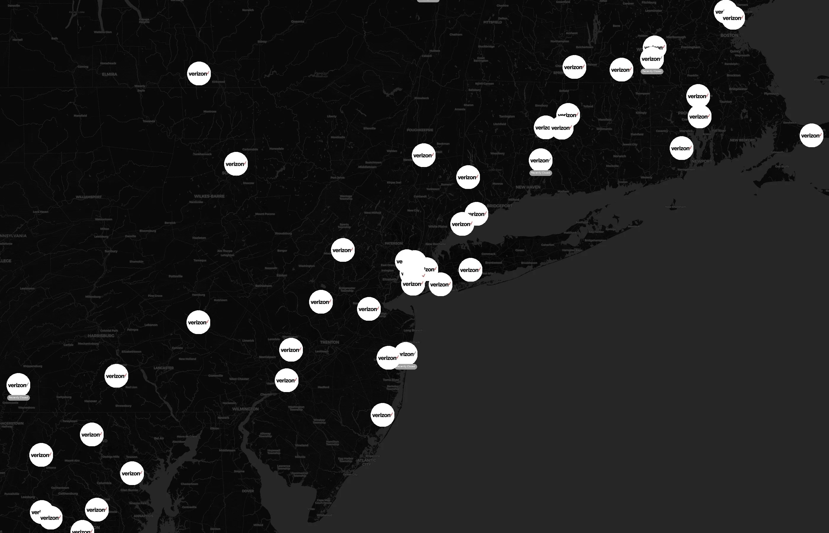 Verizon city distribution