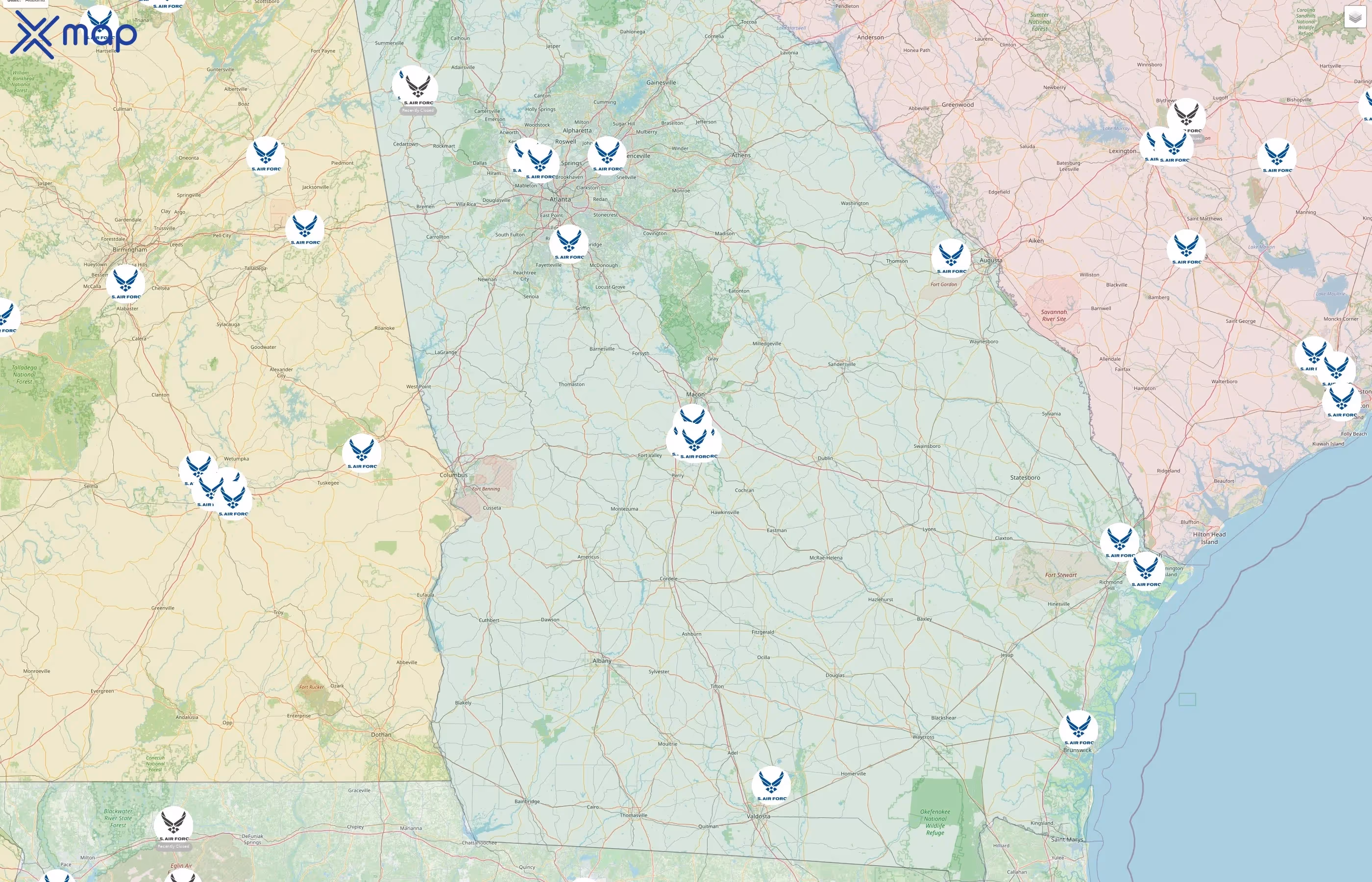 United States Air Force street hotspots