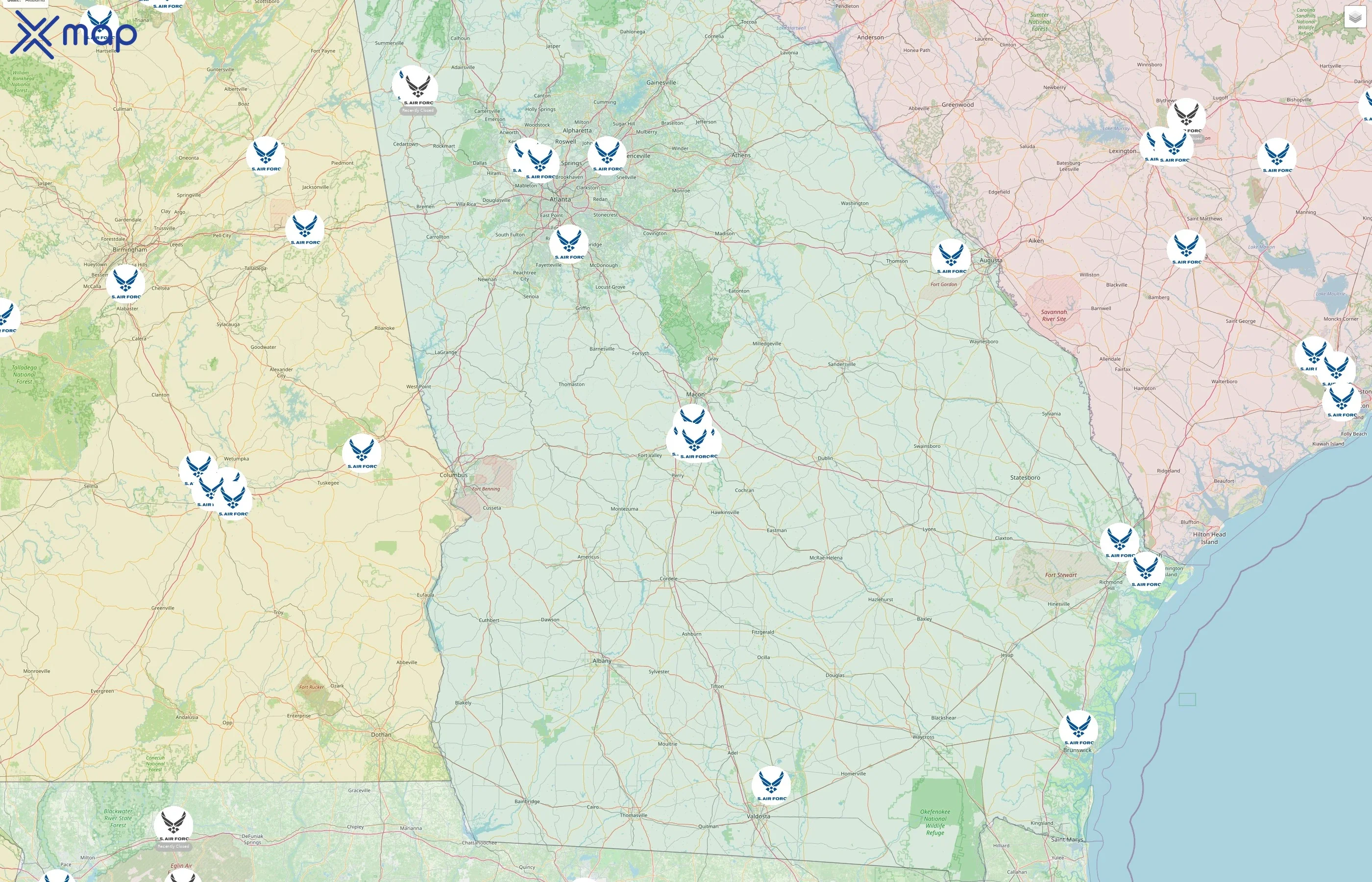 United States Air Force street hotspots