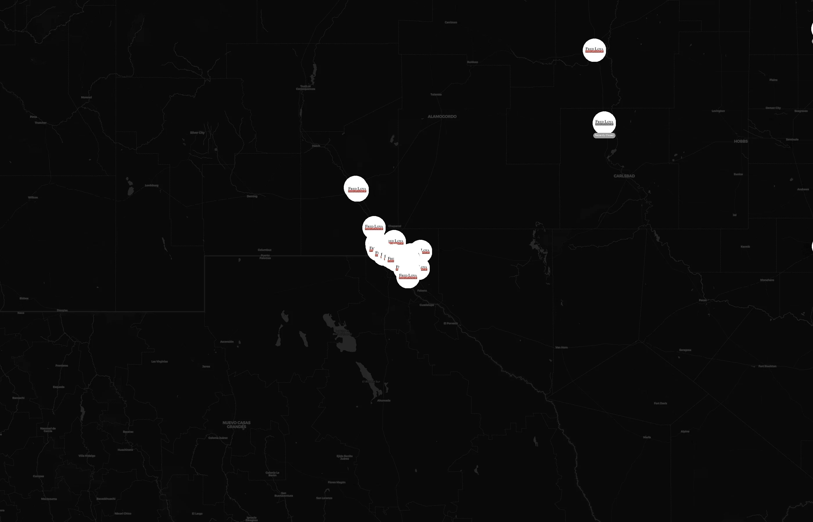 Fred Loya Insurance city distribution