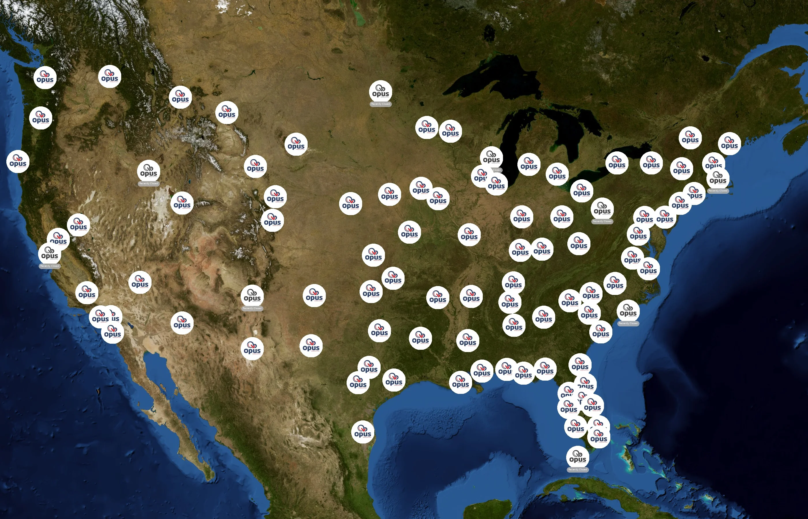Opus Virtual Offices state distribution