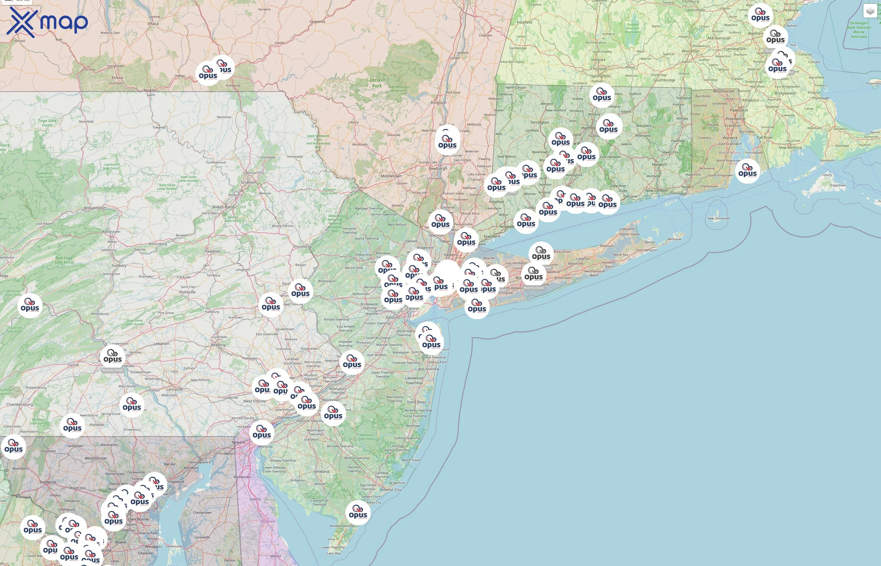 Opus Virtual Offices street hotspots