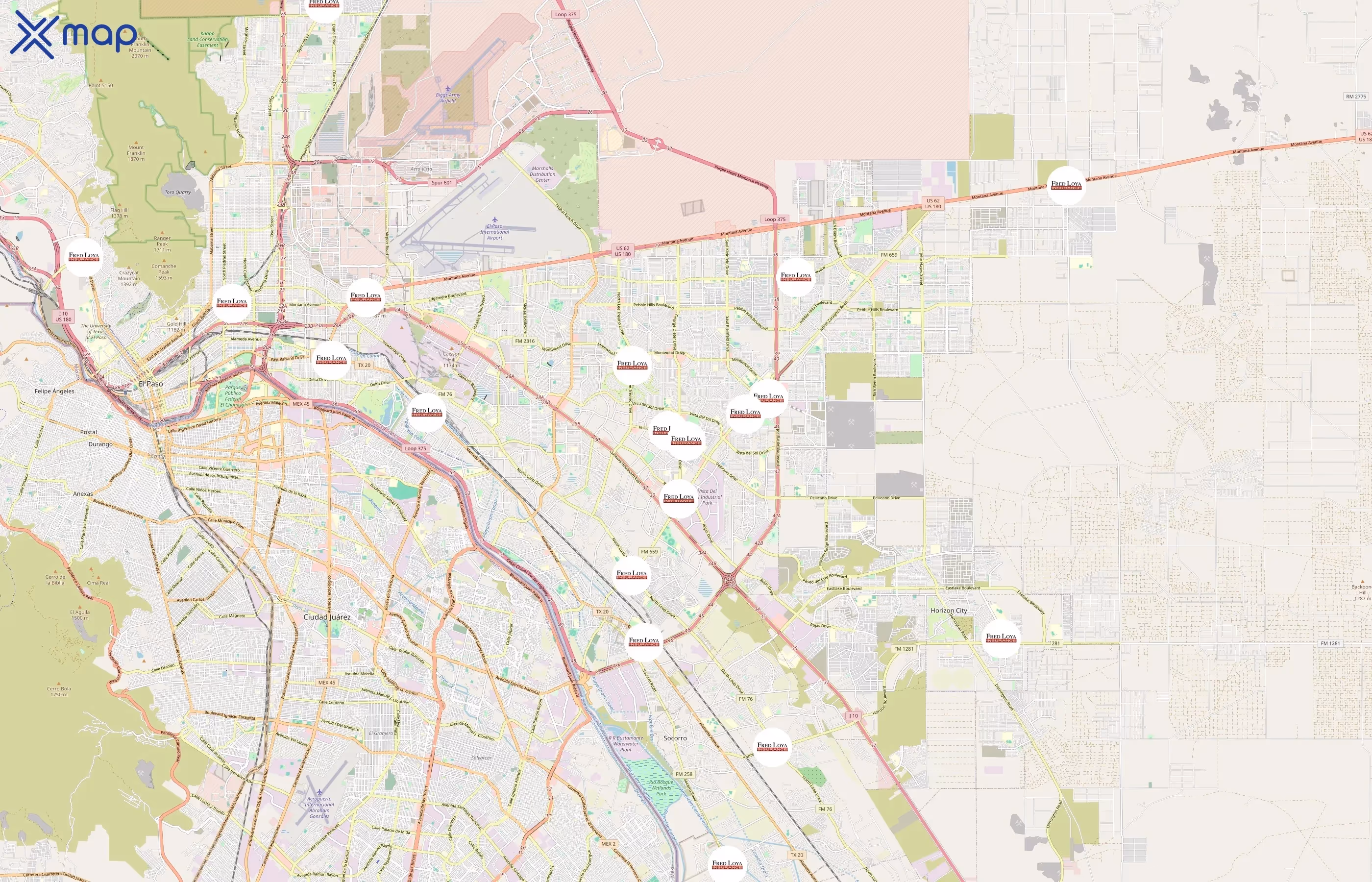 Fred Loya Insurance area coverage