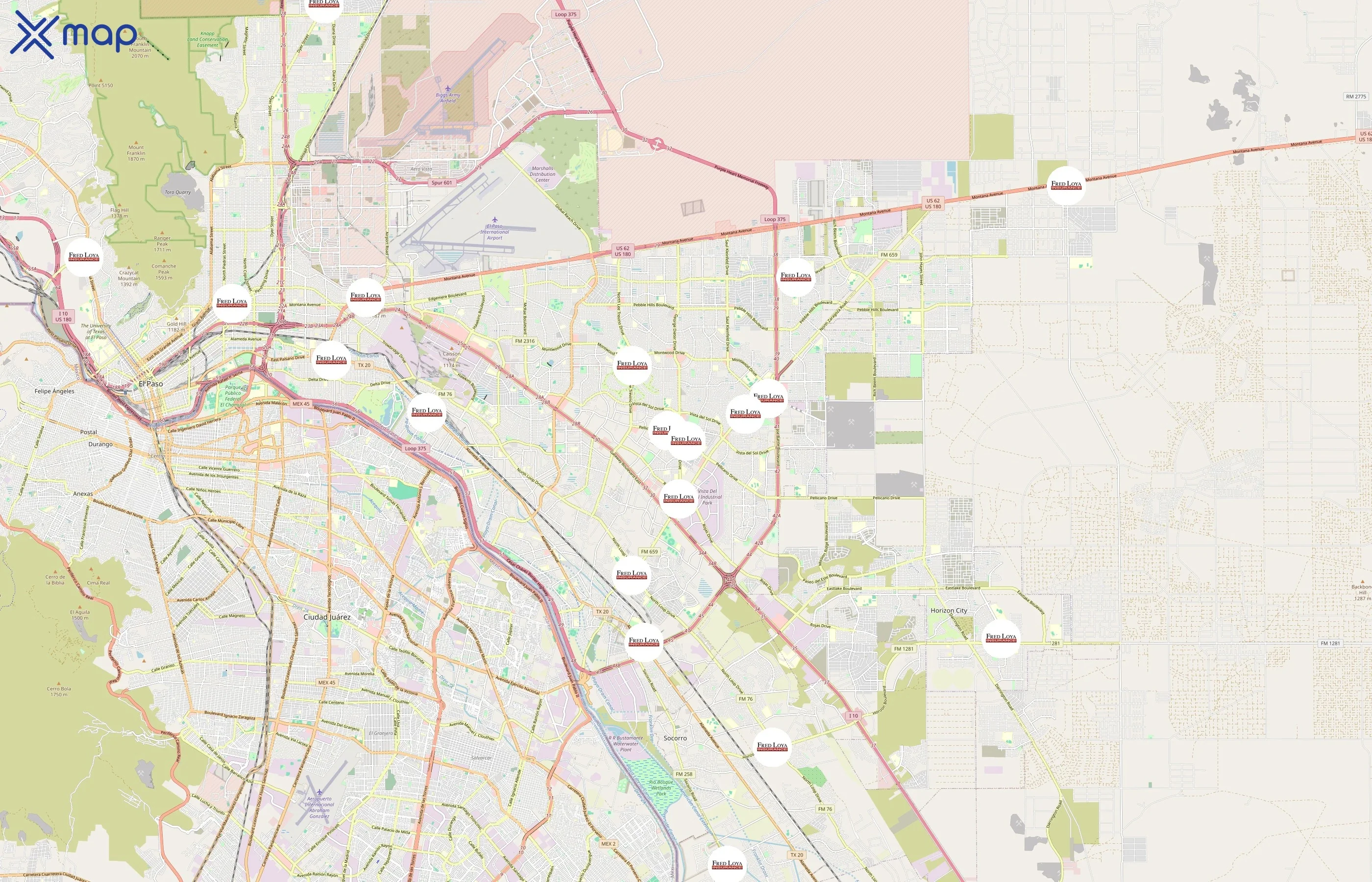 Fred Loya Insurance area coverage