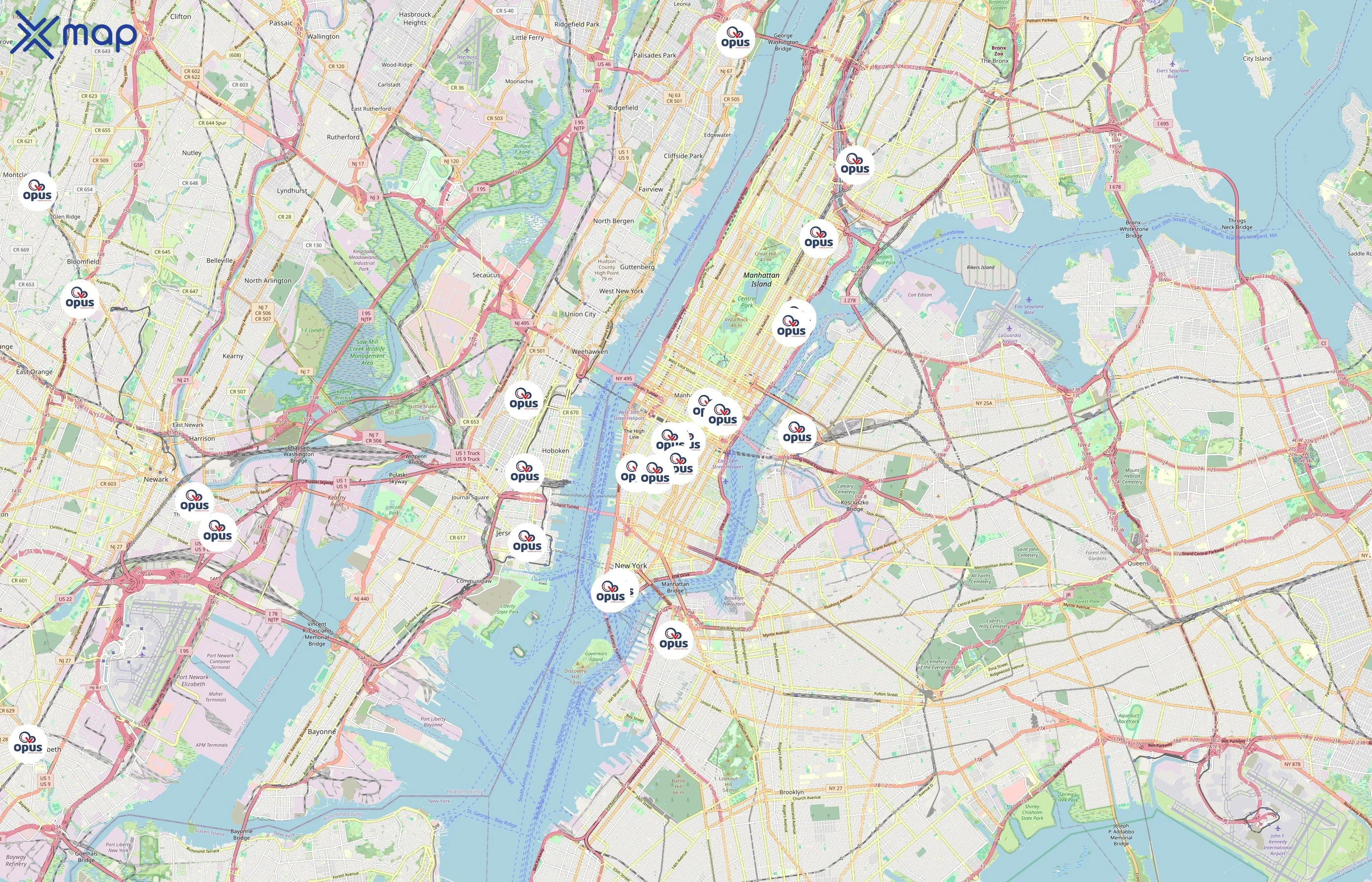 Opus Virtual Offices area coverage