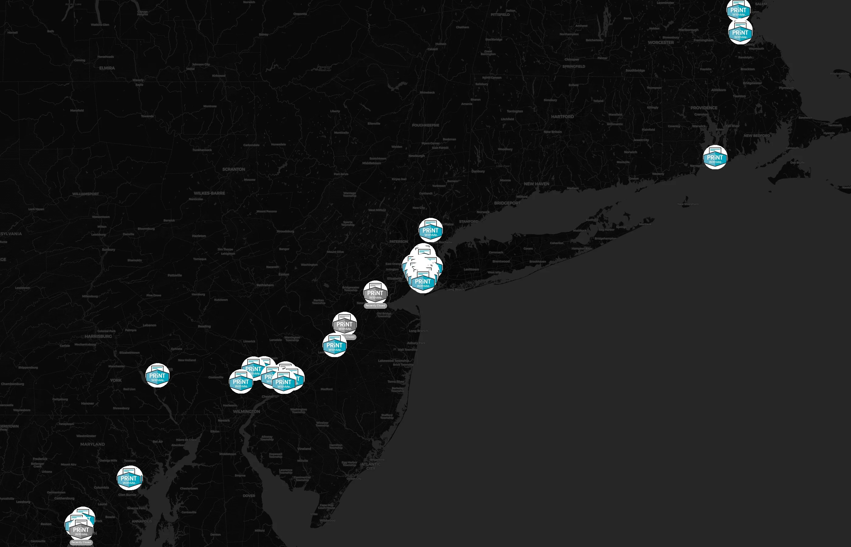 PrintWithMe city distribution
