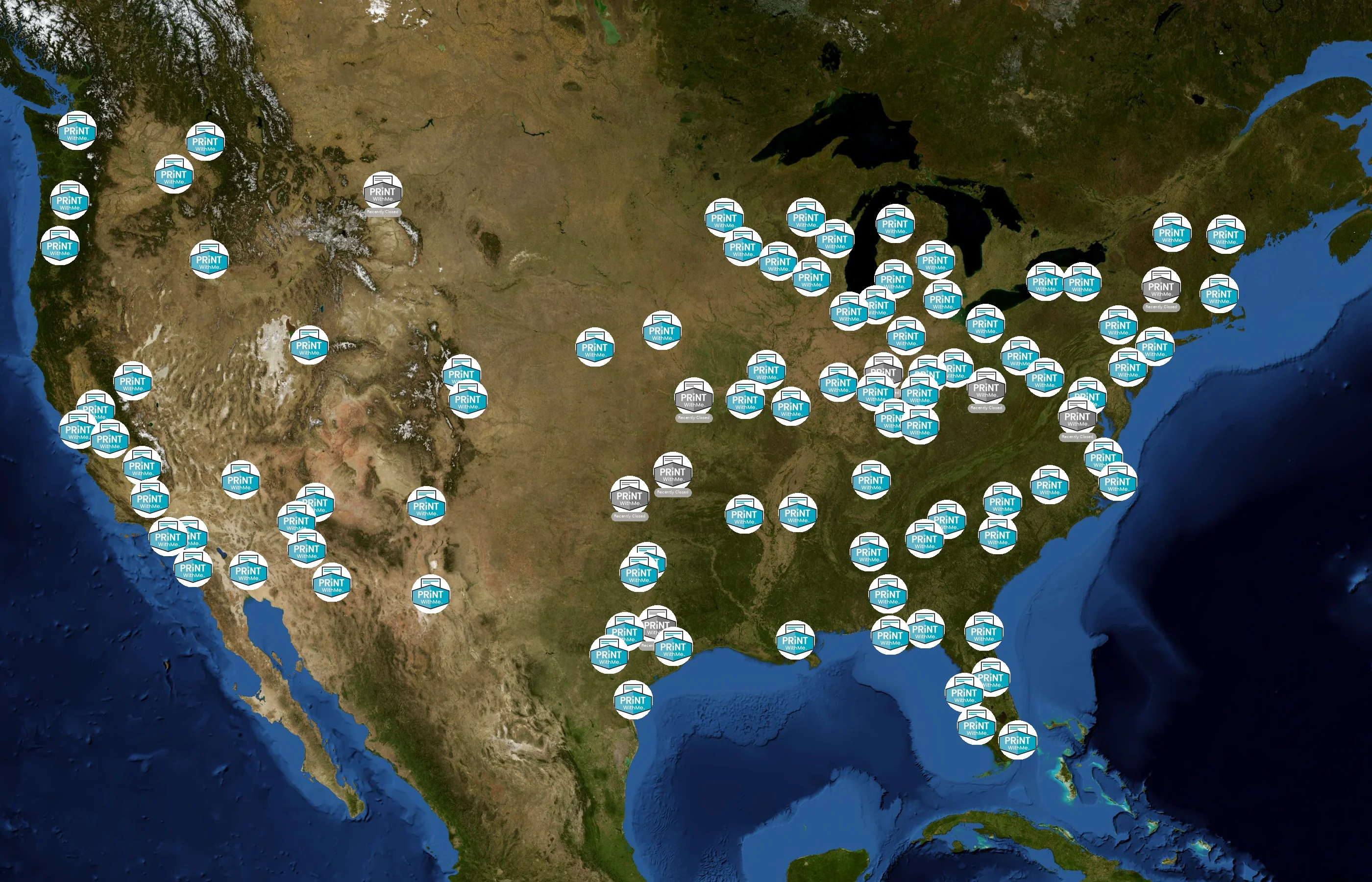 PrintWithMe state distribution