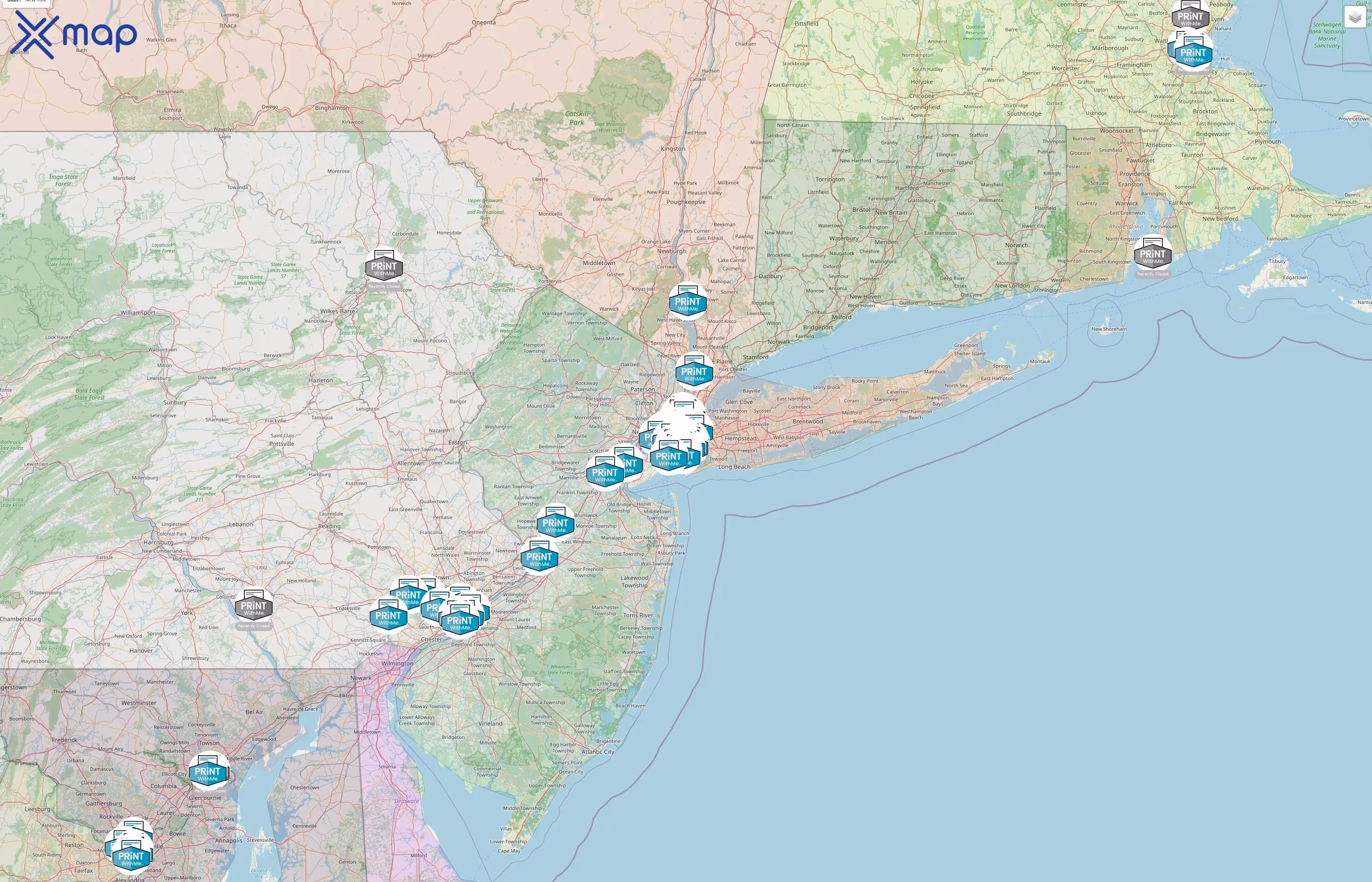 PrintWithMe street hotspots