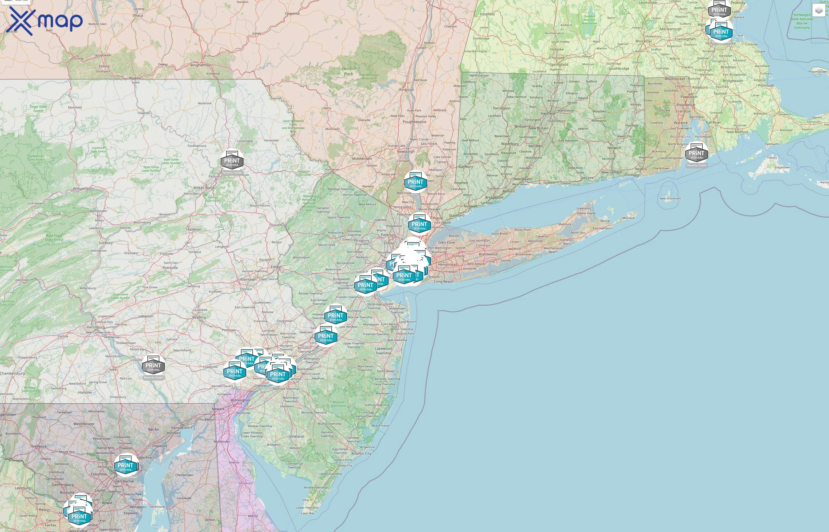 PrintWithMe street hotspots