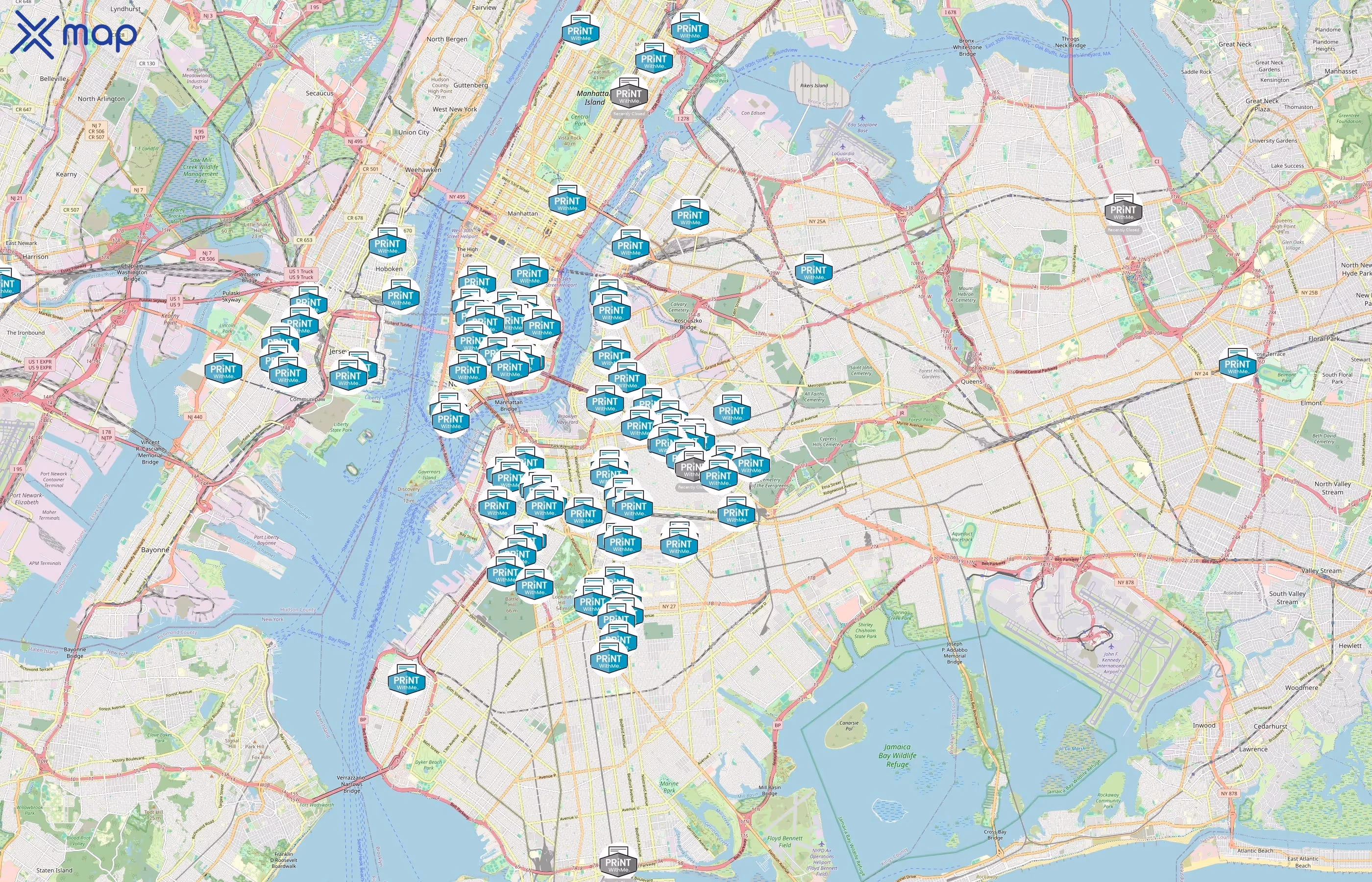 PrintWithMe area coverage
