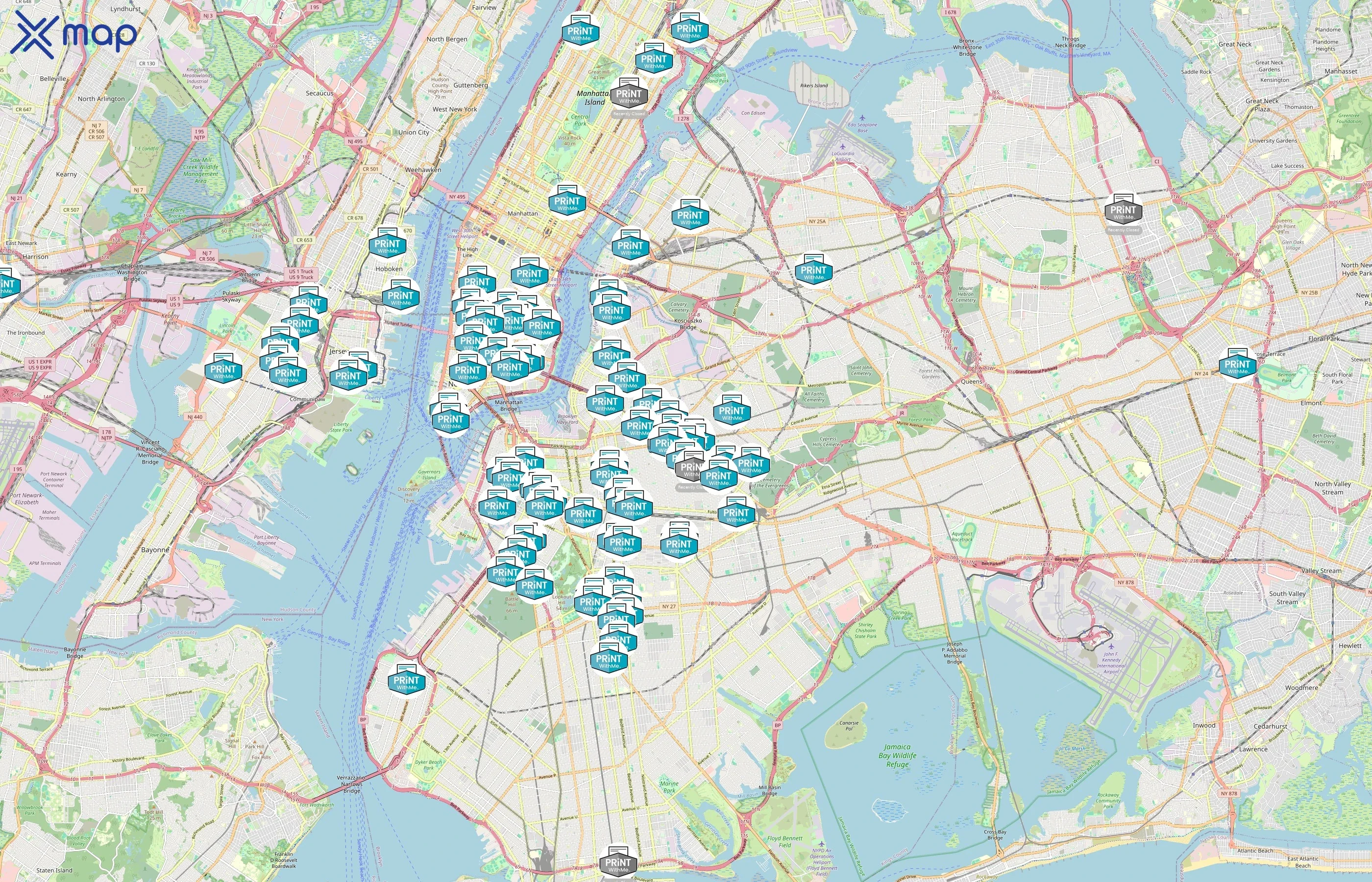 PrintWithMe area coverage