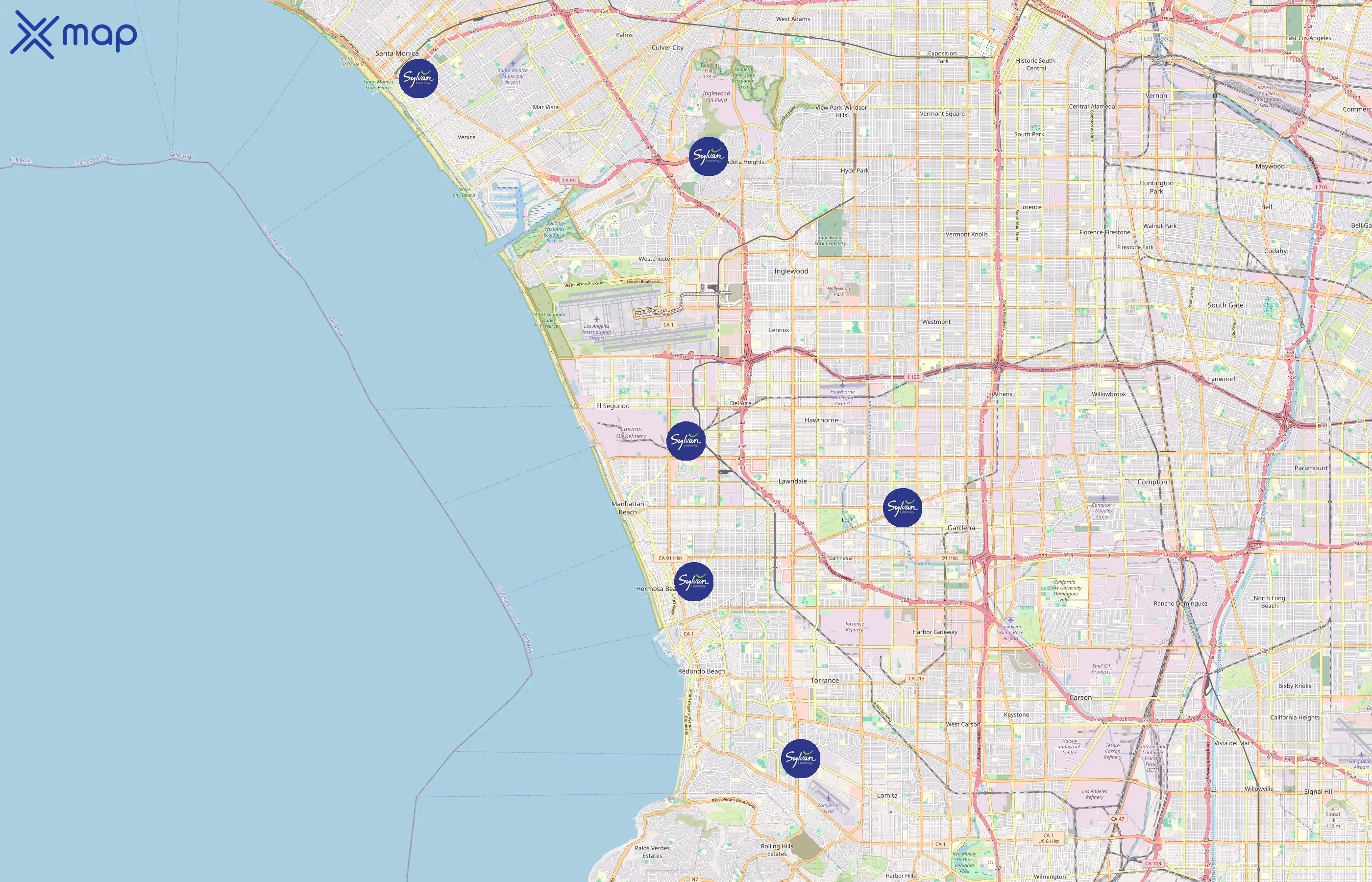 Sylvan Learning area coverage