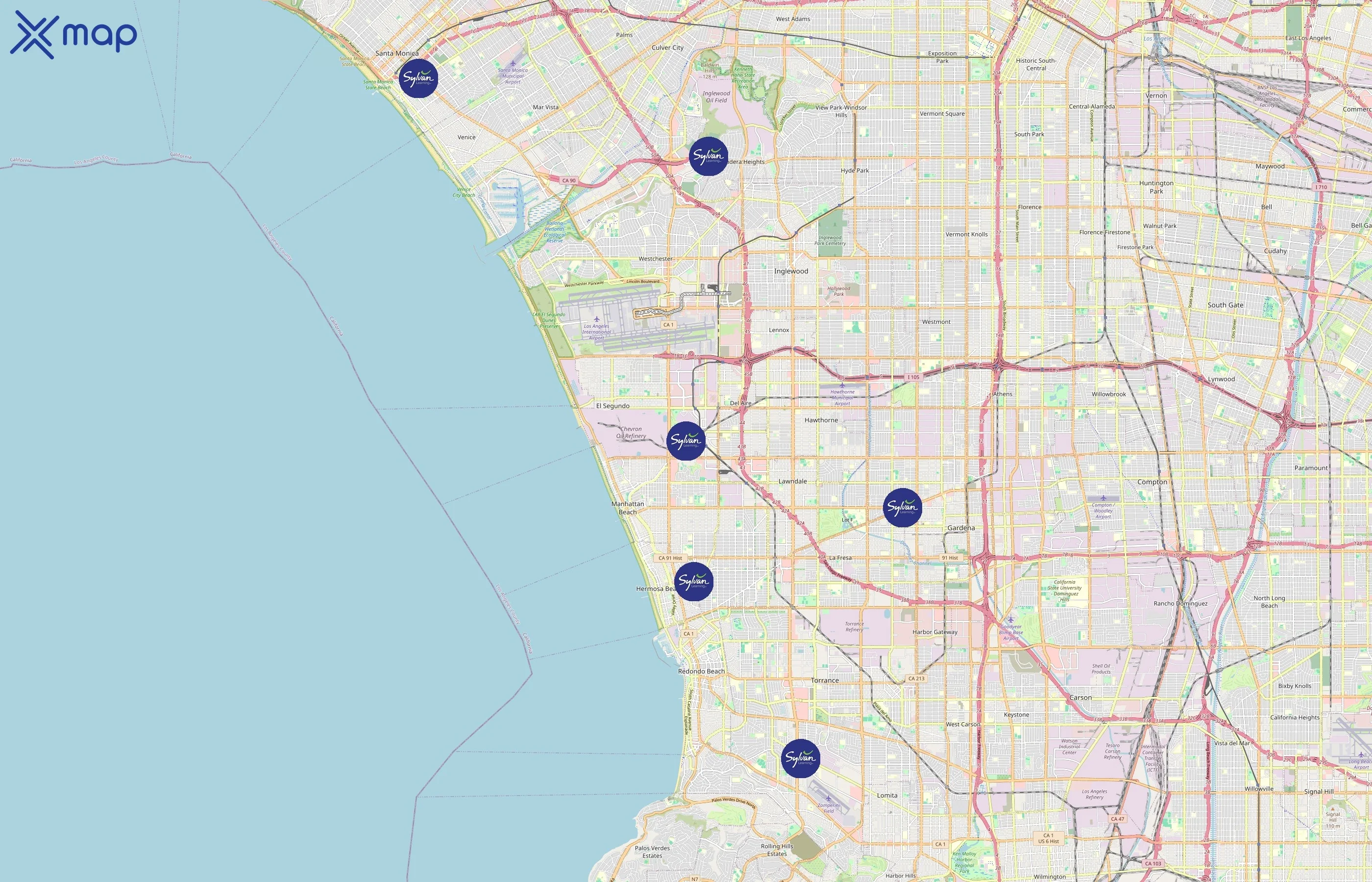Sylvan Learning area coverage