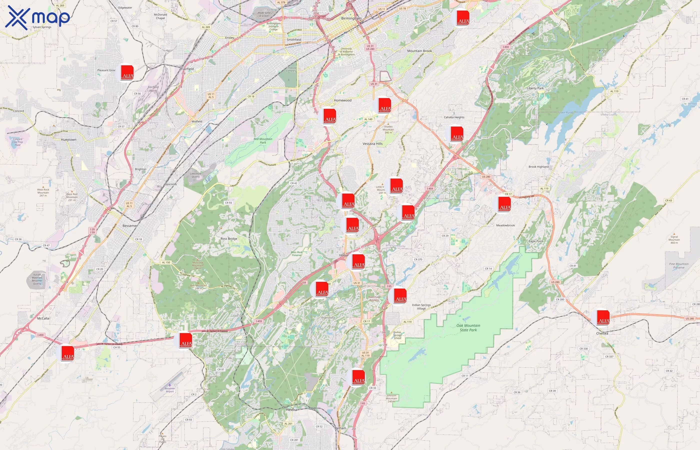 Alfa Insurance area coverage