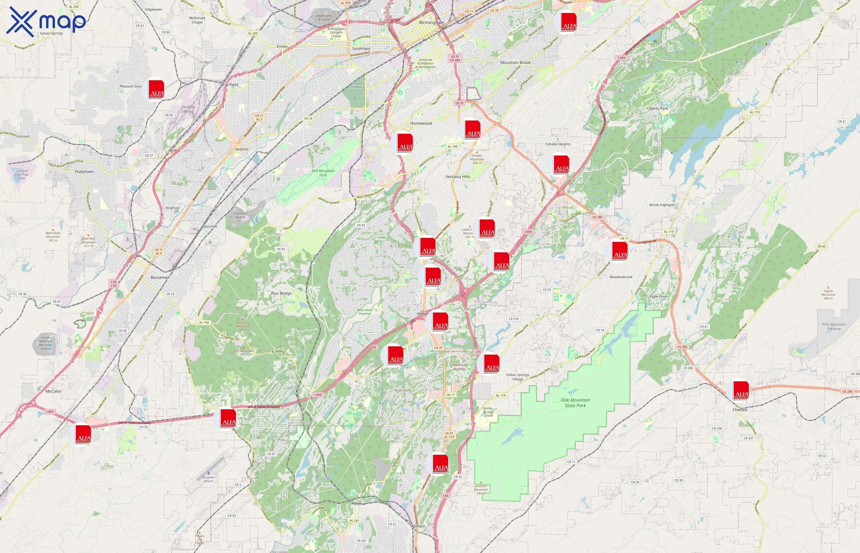 Alfa Insurance area coverage